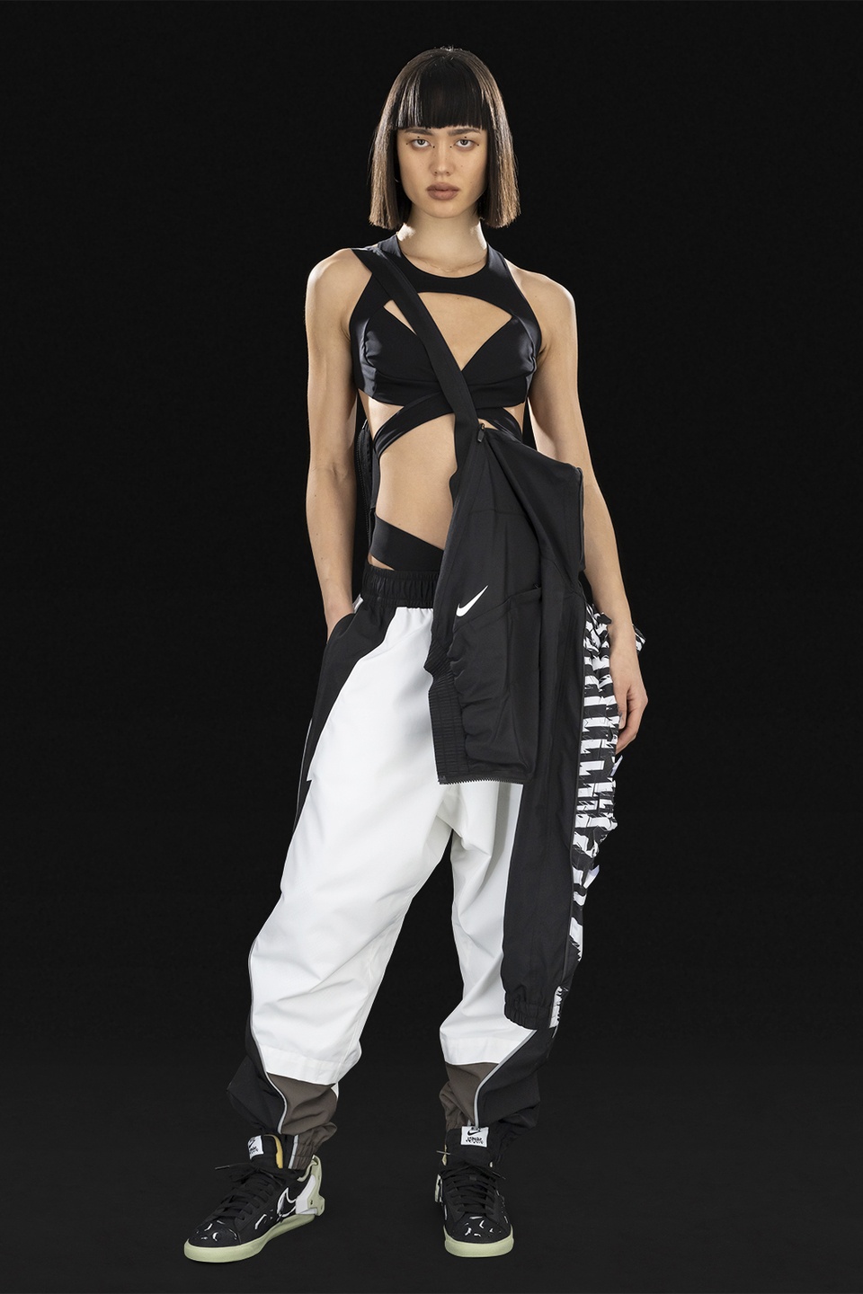 GGG-P2-100 Nike® Acronym® Track Pant Woven White/Multi - 22