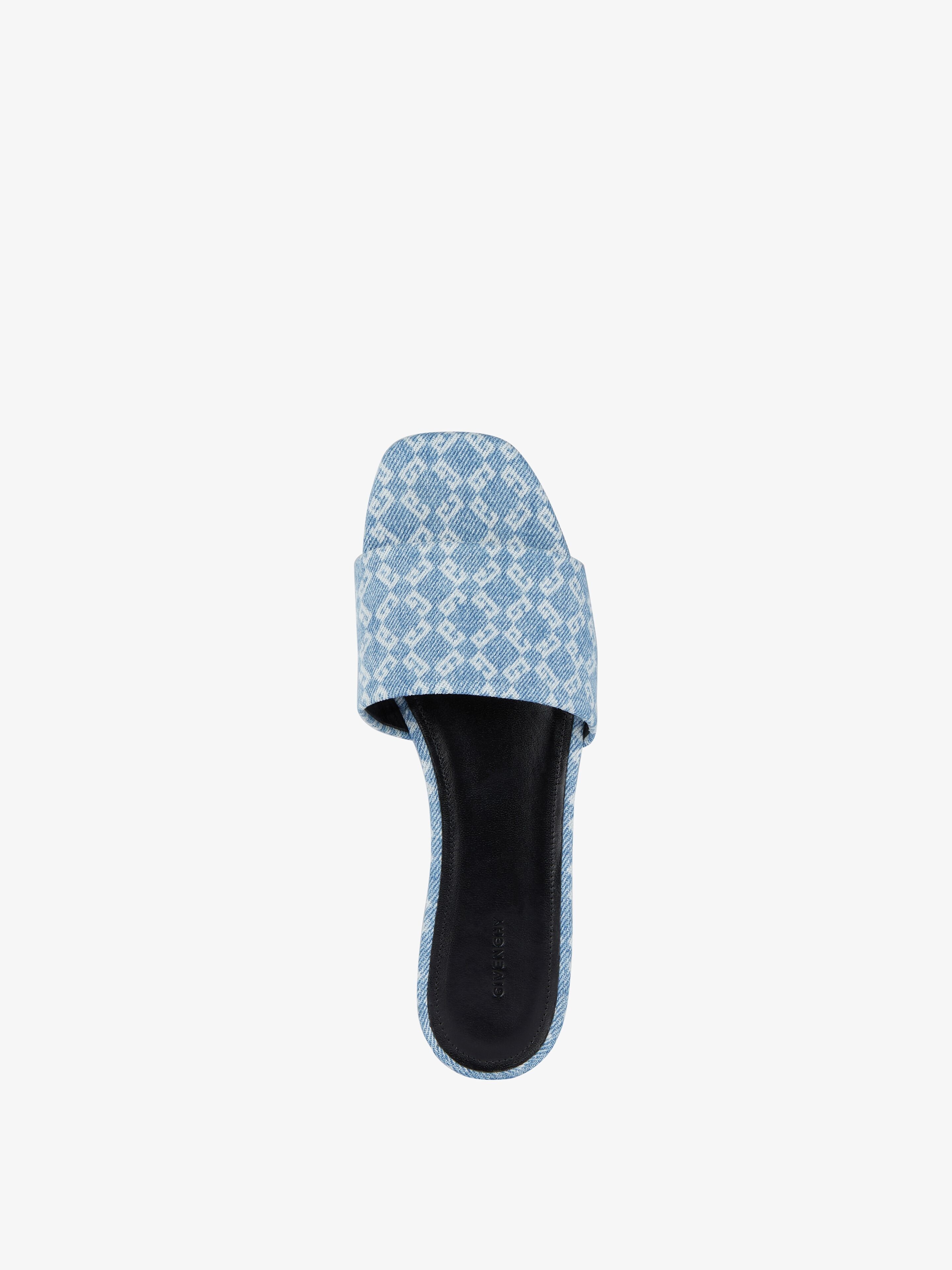 4G FLAT MULES IN DENIM MONOGRAM 72 - 4