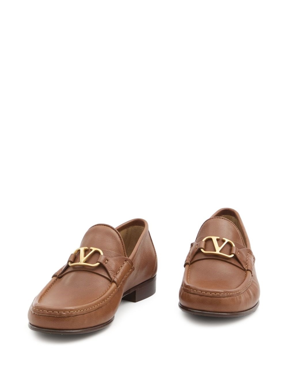 VLogo Signature leather loafers - 5