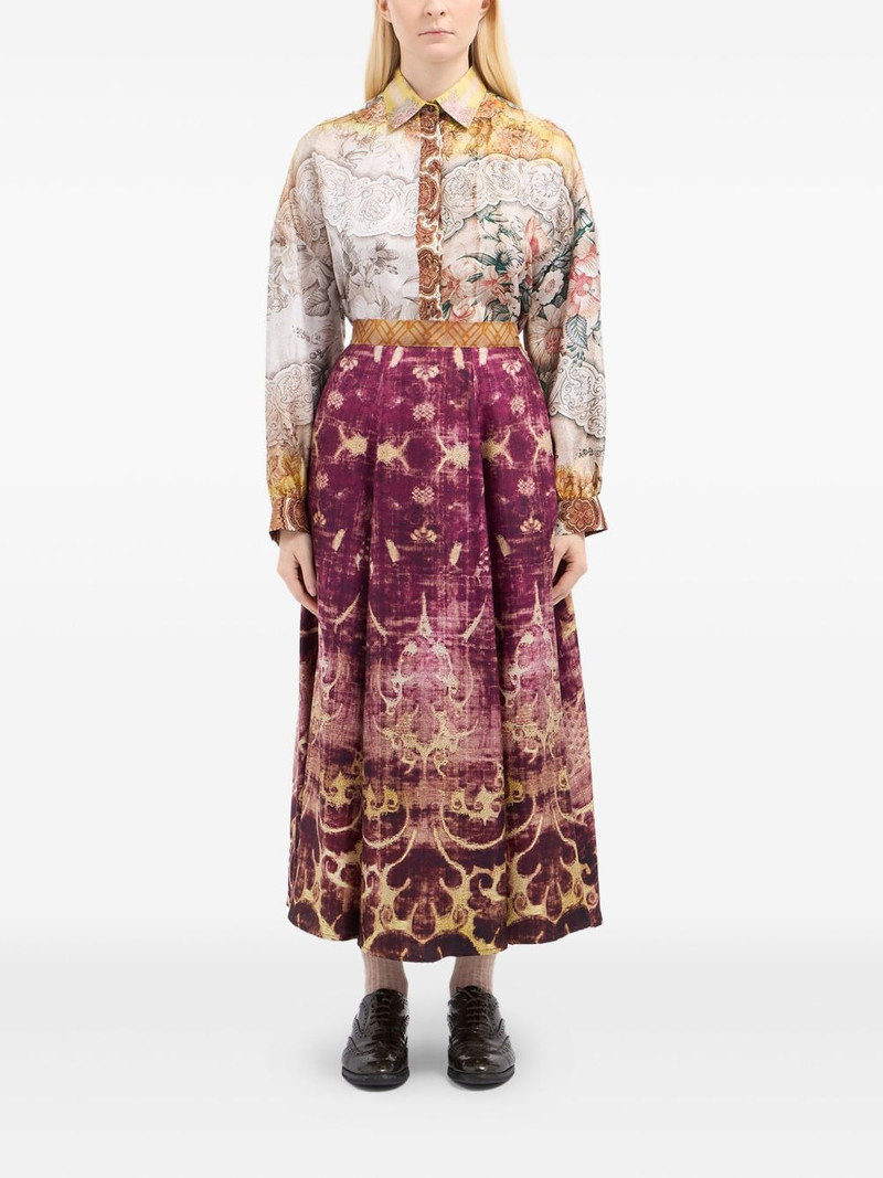 Pierre-Louis Mascia geometric-pattern midi skirt outlook