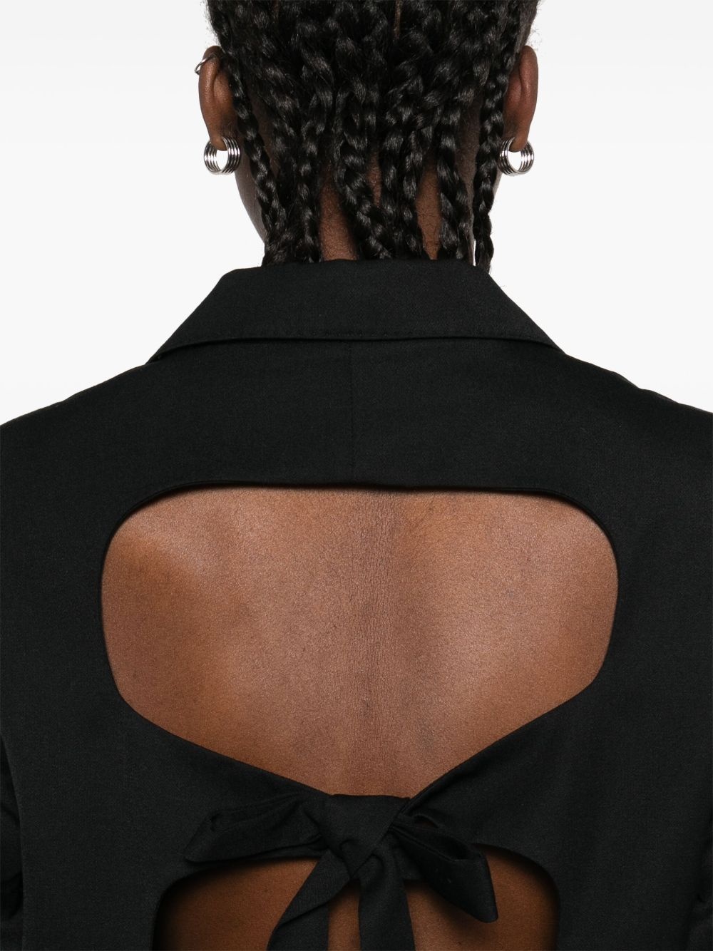 open-back bow-detail blazer - 5