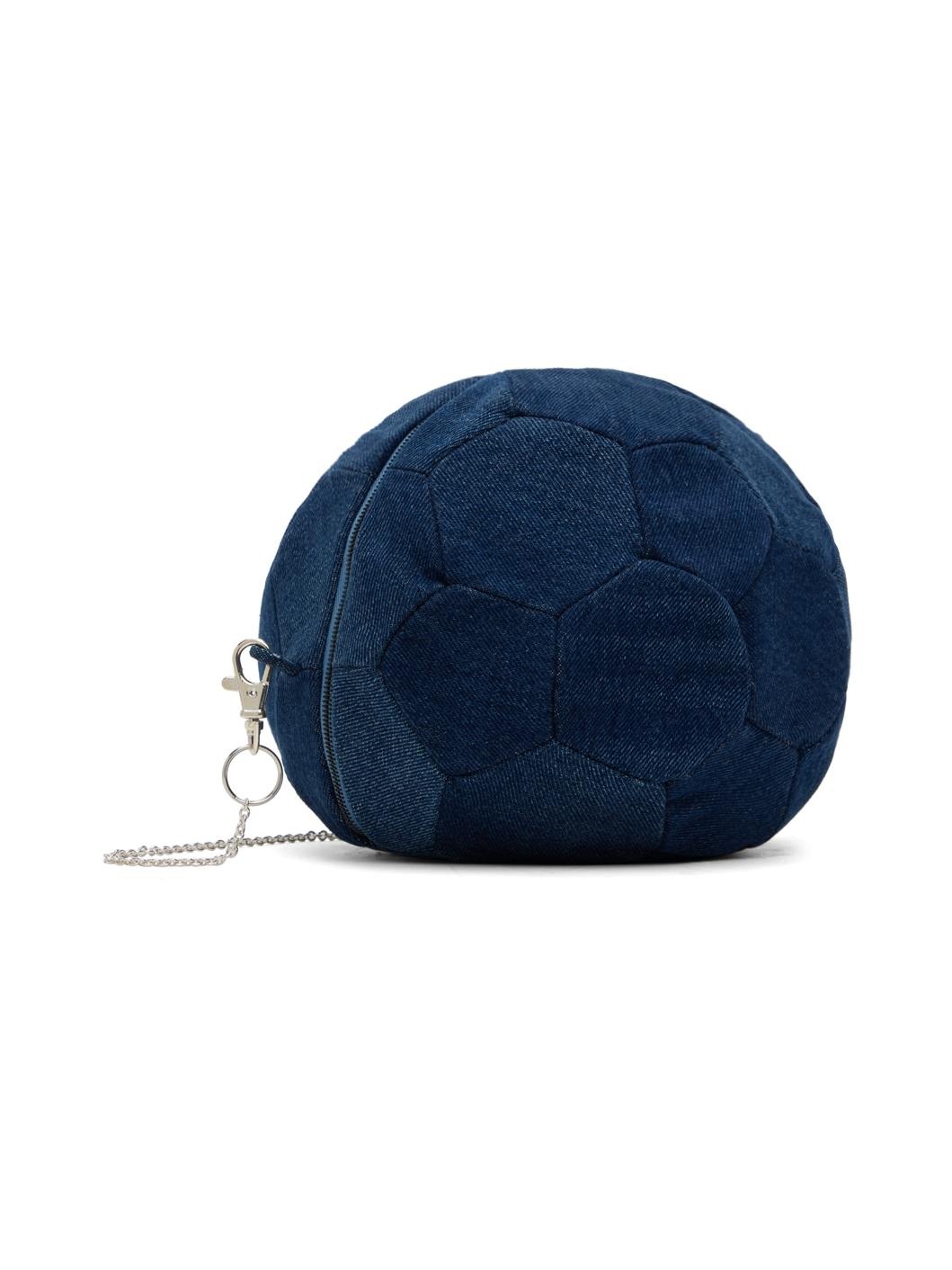 Navy BC Football Denim Bag - 2