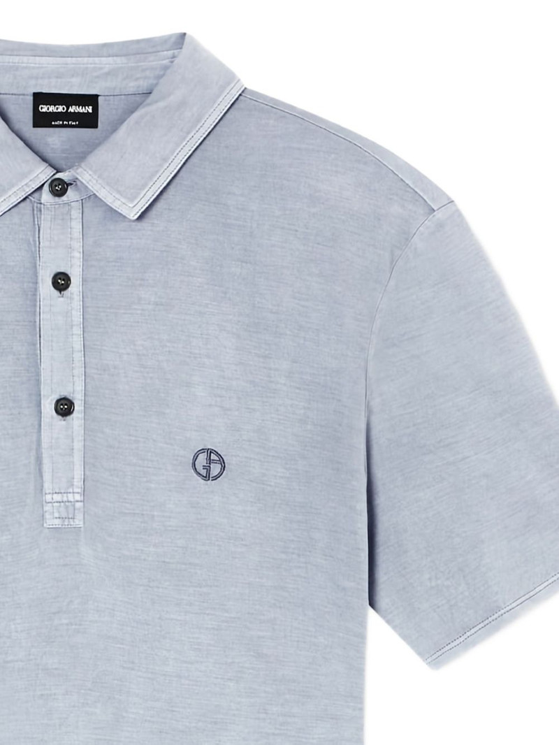 GIORGIO ARMANI logo-embroidered polo shirt outlook