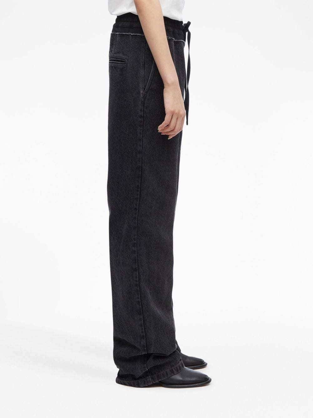 drawstring straight-leg trousers - 4