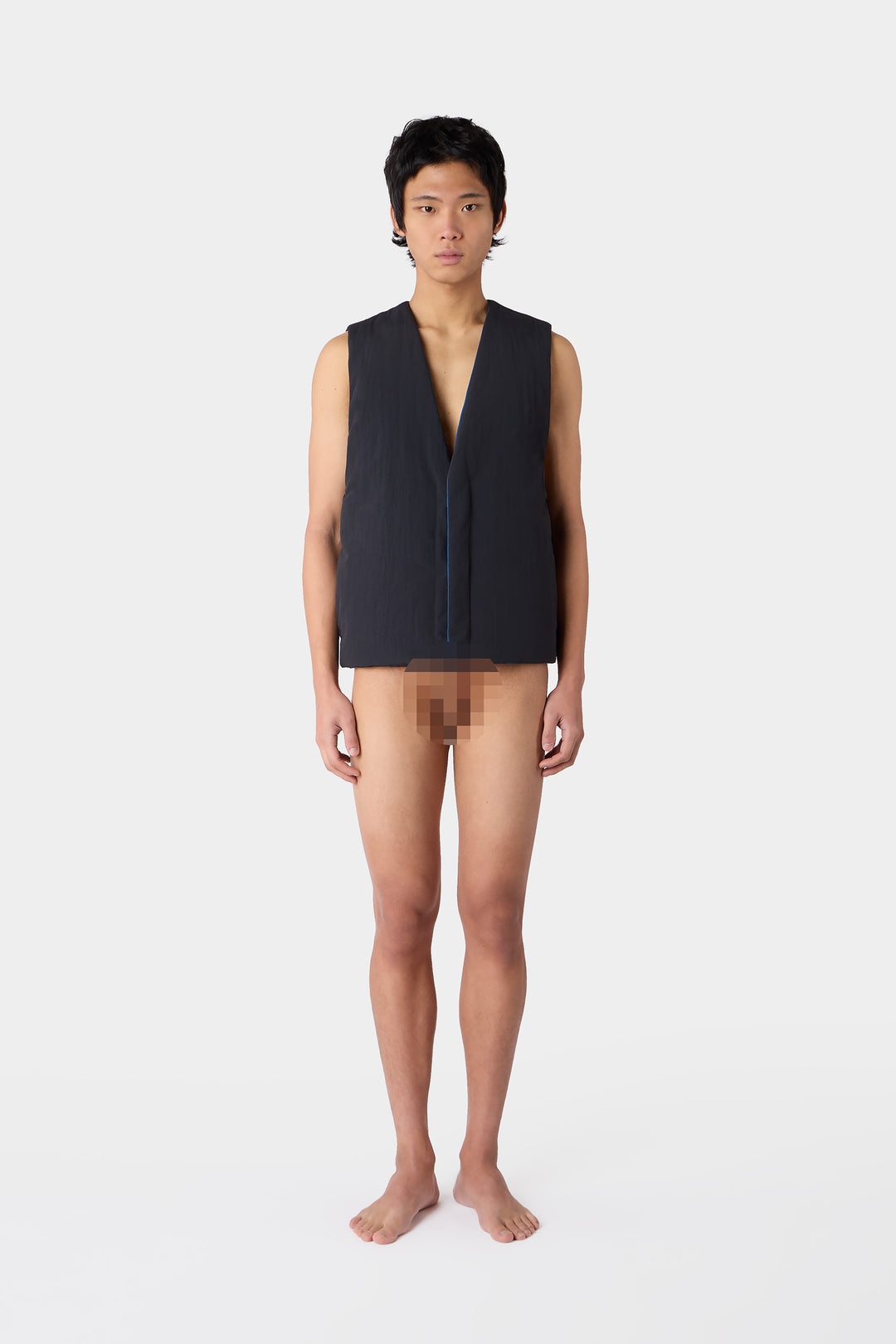 GILET / dark blue & dark grey - 6
