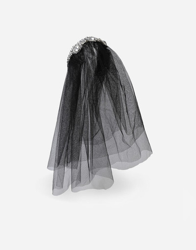 Dolce & Gabbana Rhinestone diadem with tulle veil outlook