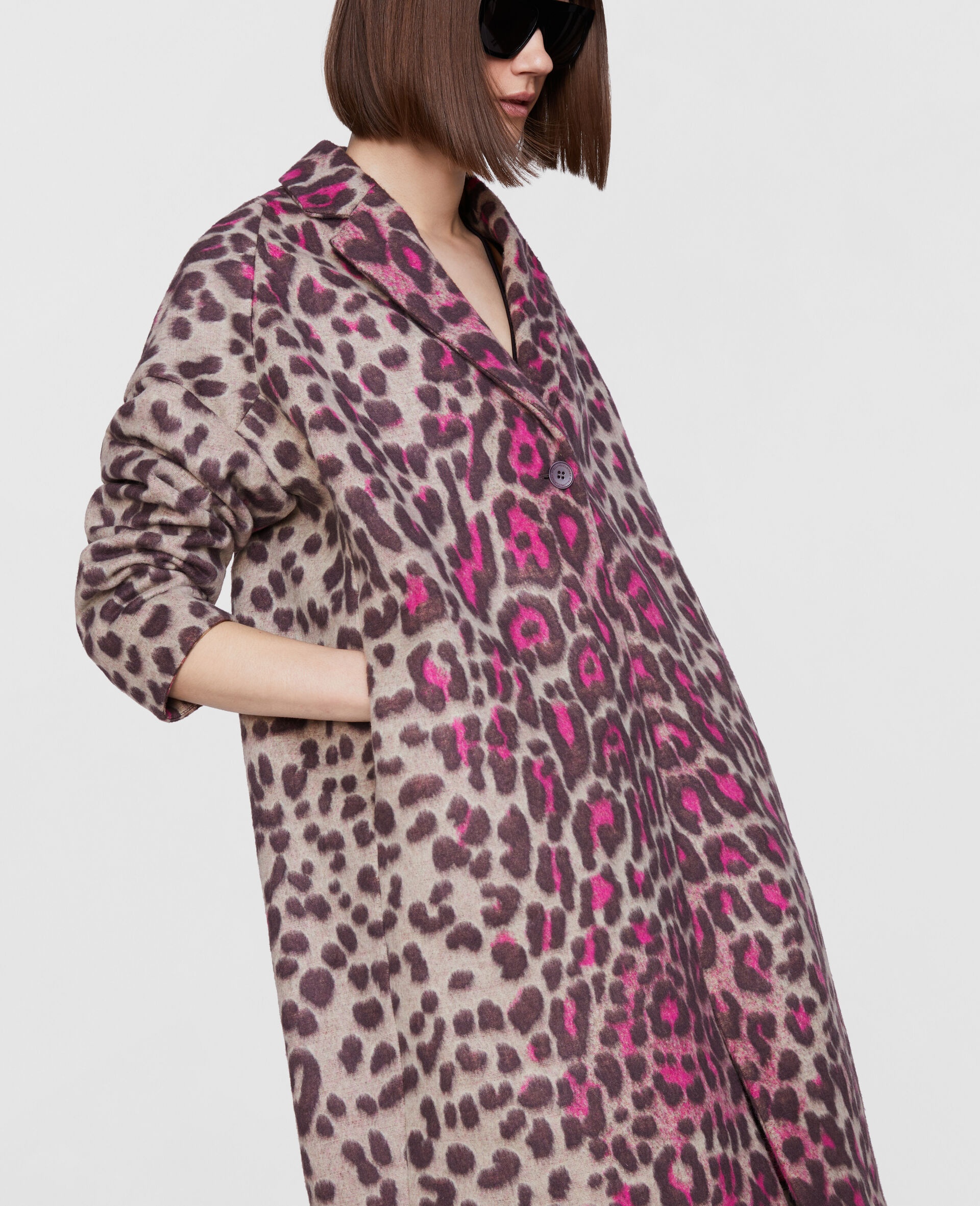 Wool Leopard Coat - 4