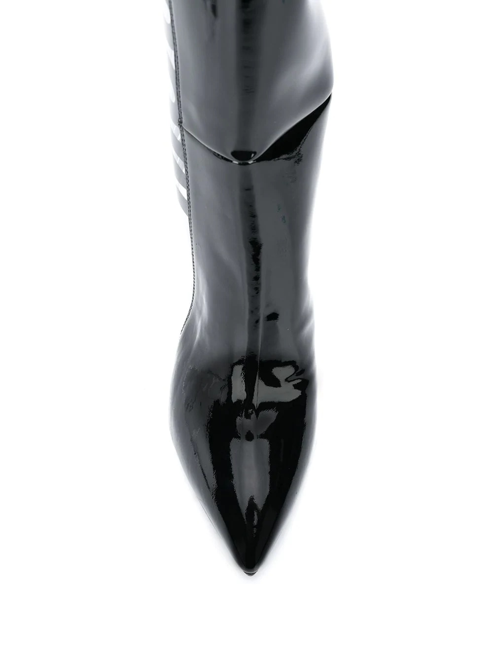 logo-panel knee-high boots - 4