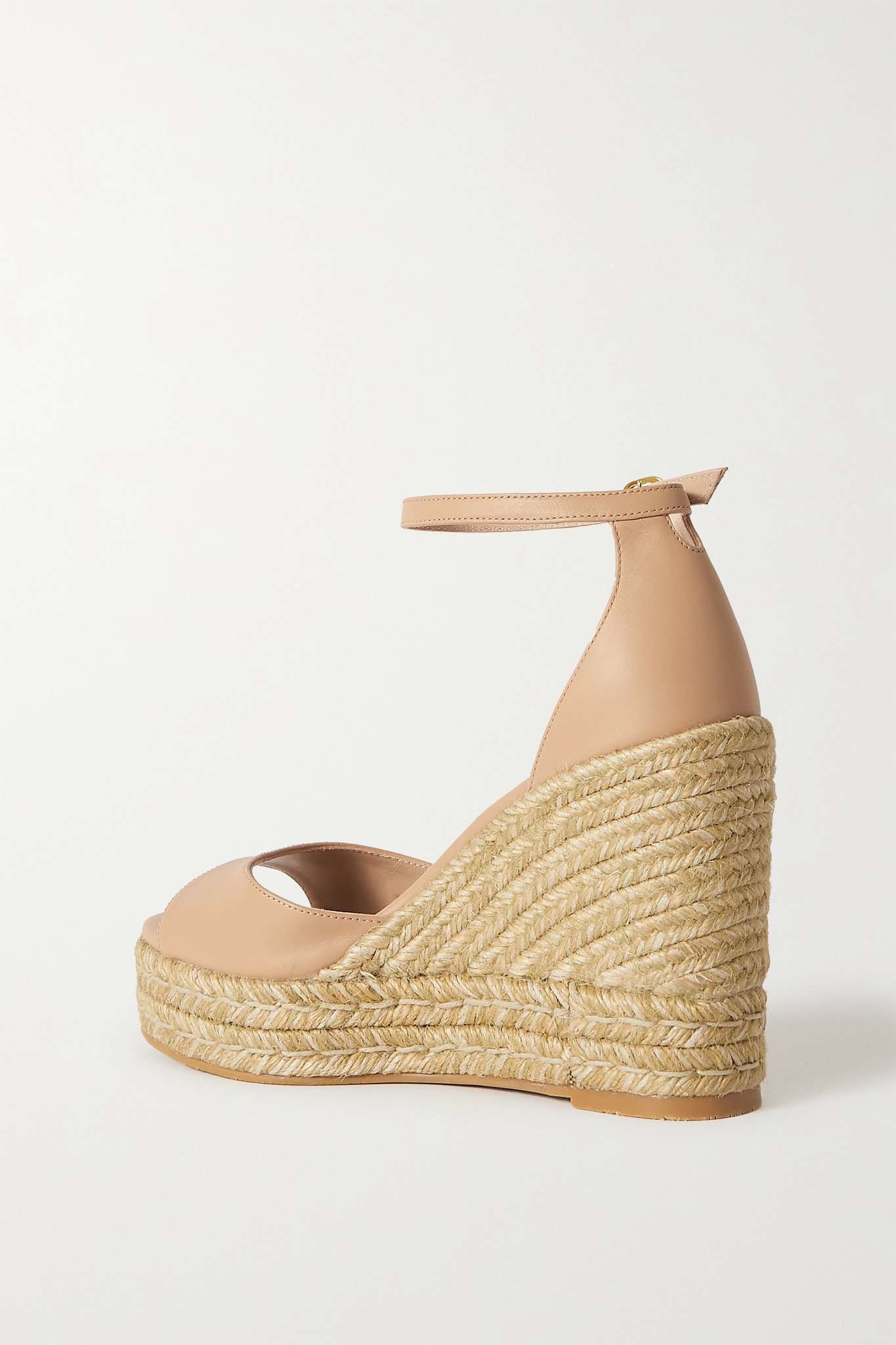 Nudistcurve leather espadrille wedge sandals - 3