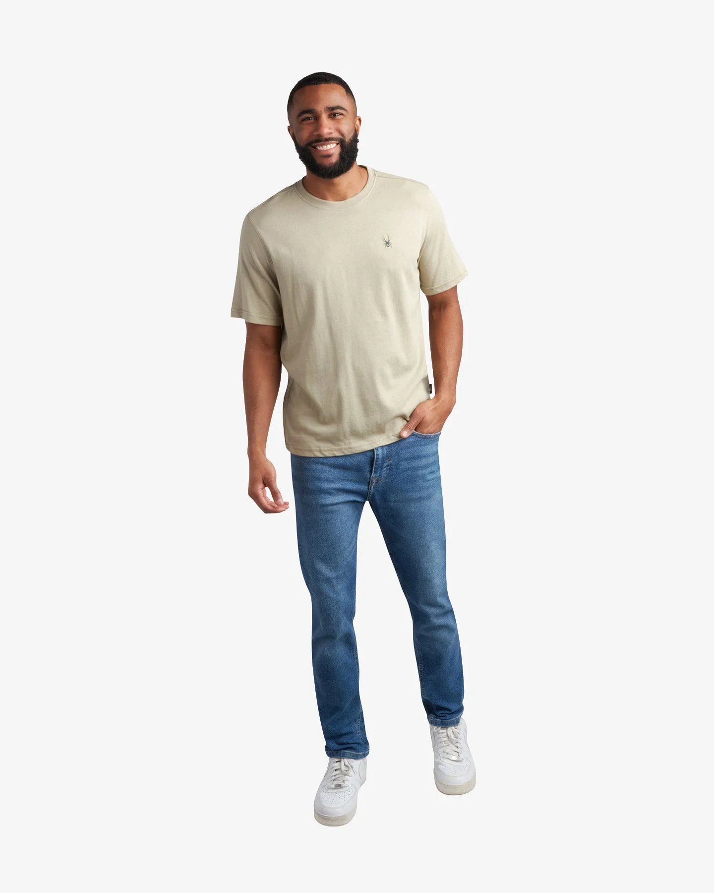 Men's Short Sleeve Mountain Tee - Stone - 1