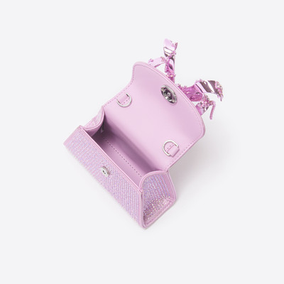 self-portrait Pink Rhinestone Embellished Micro Bow Bag outlook