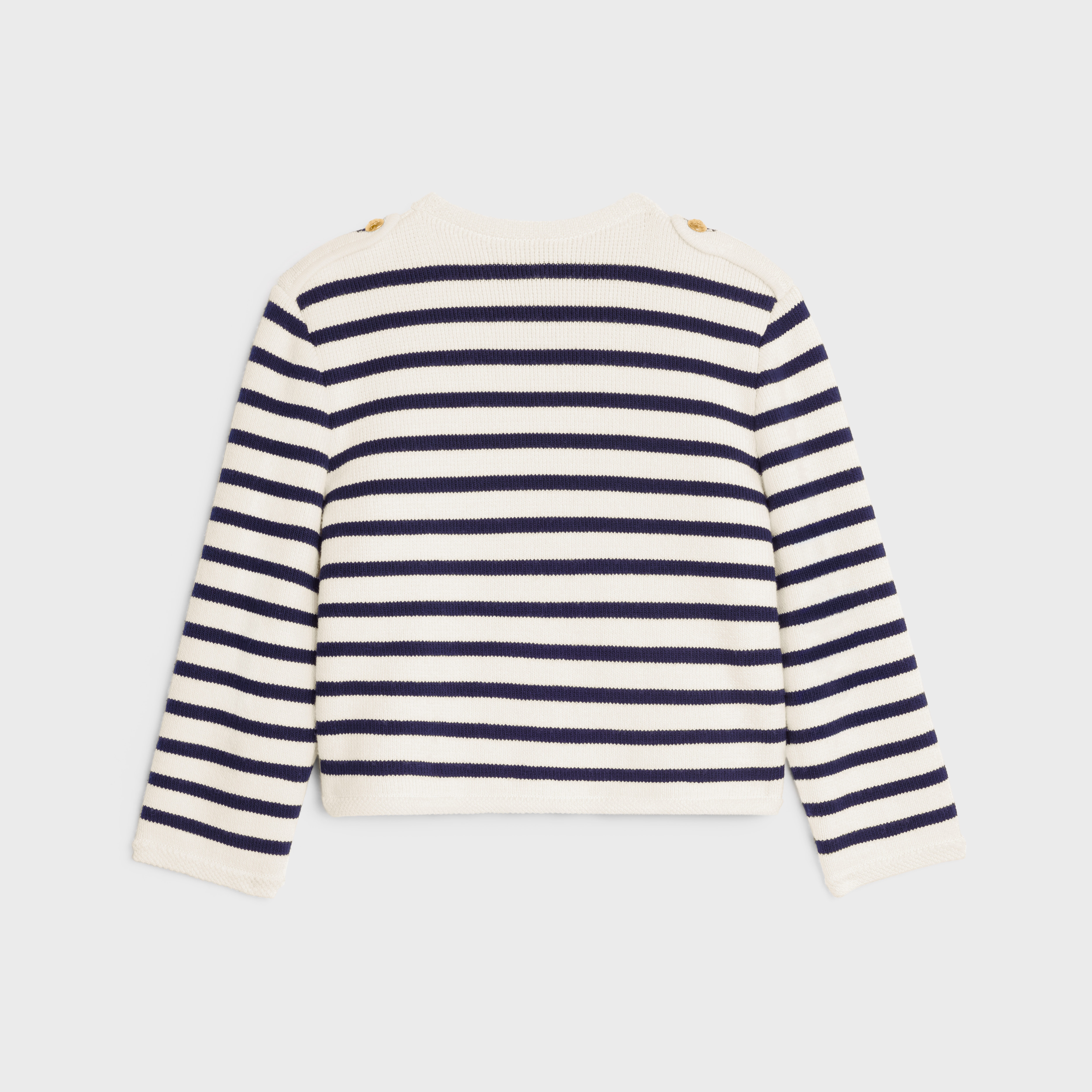 Women's Boat neck sweater in marinière wool, CELINE