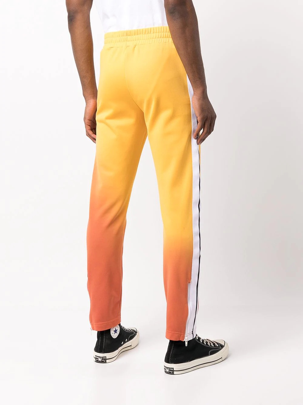 gradient side stripe track pants - 4