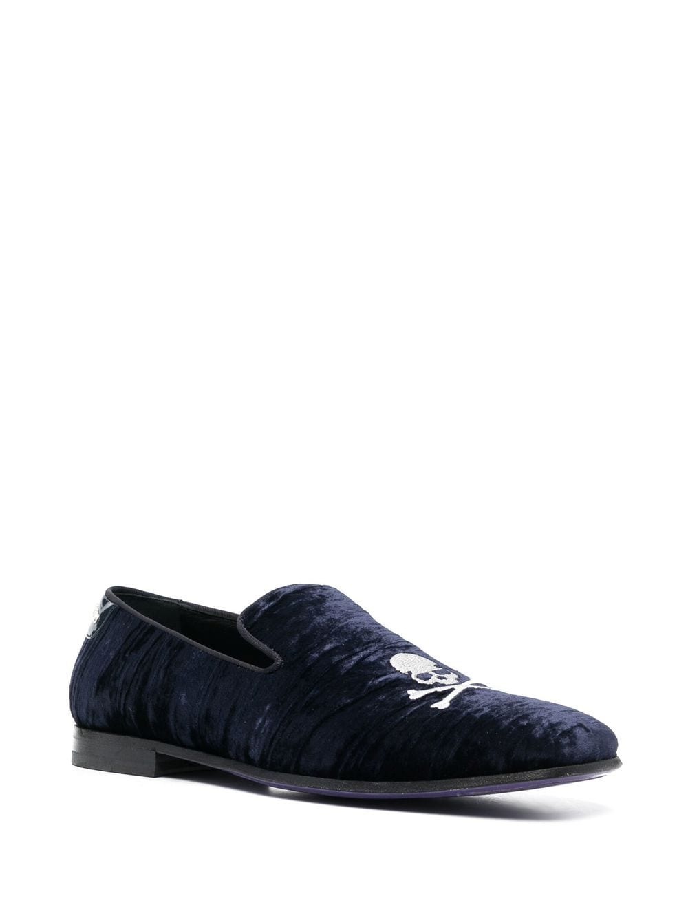 Skull Bones velvet loafers - 2