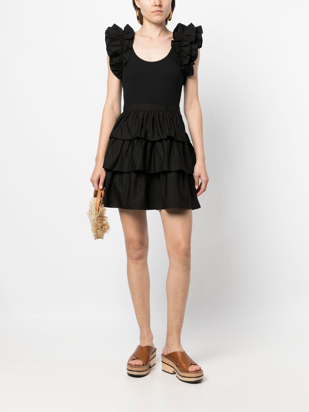 ruffle-trim T-shirt dress - 2