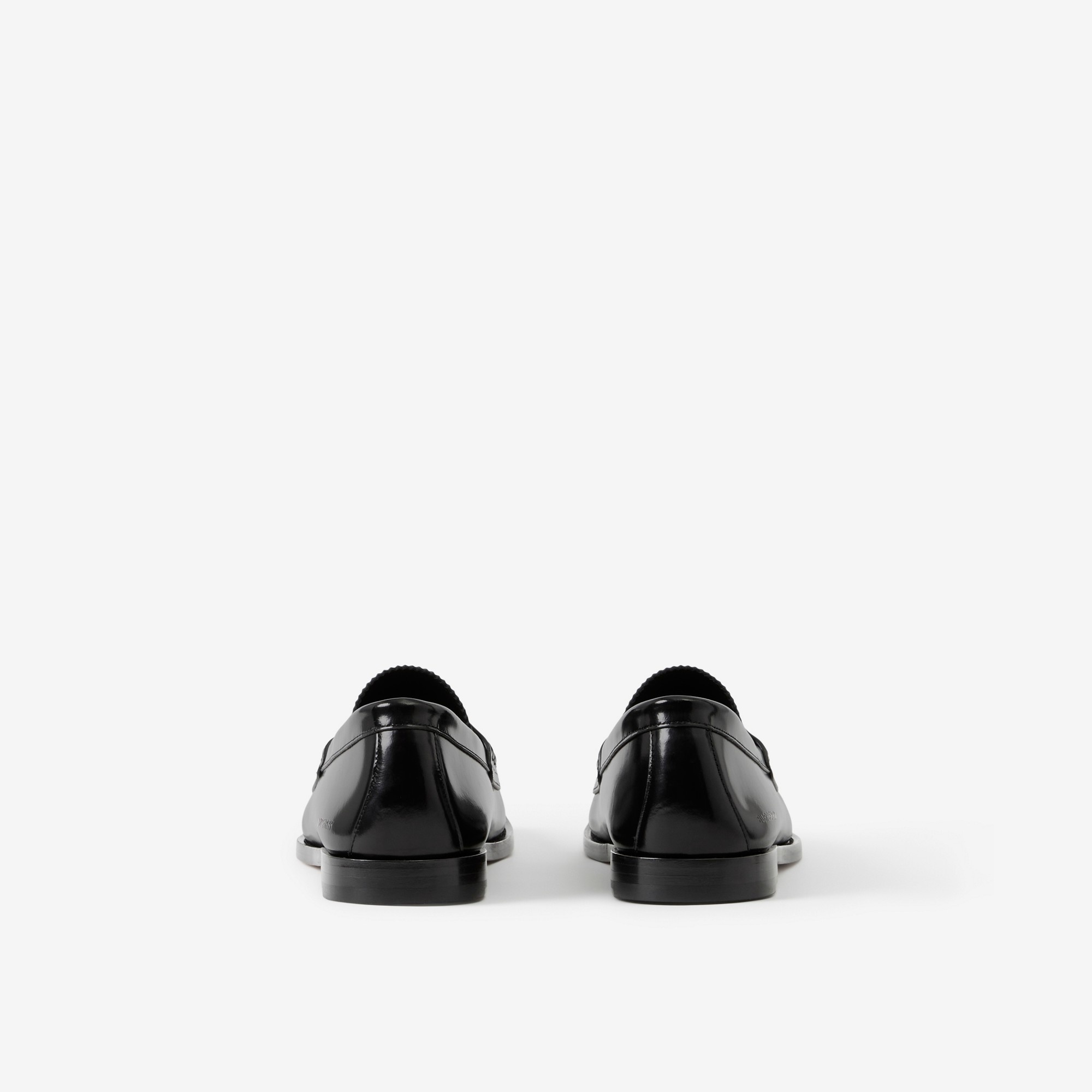 Check Panel Leather Loafers - 3