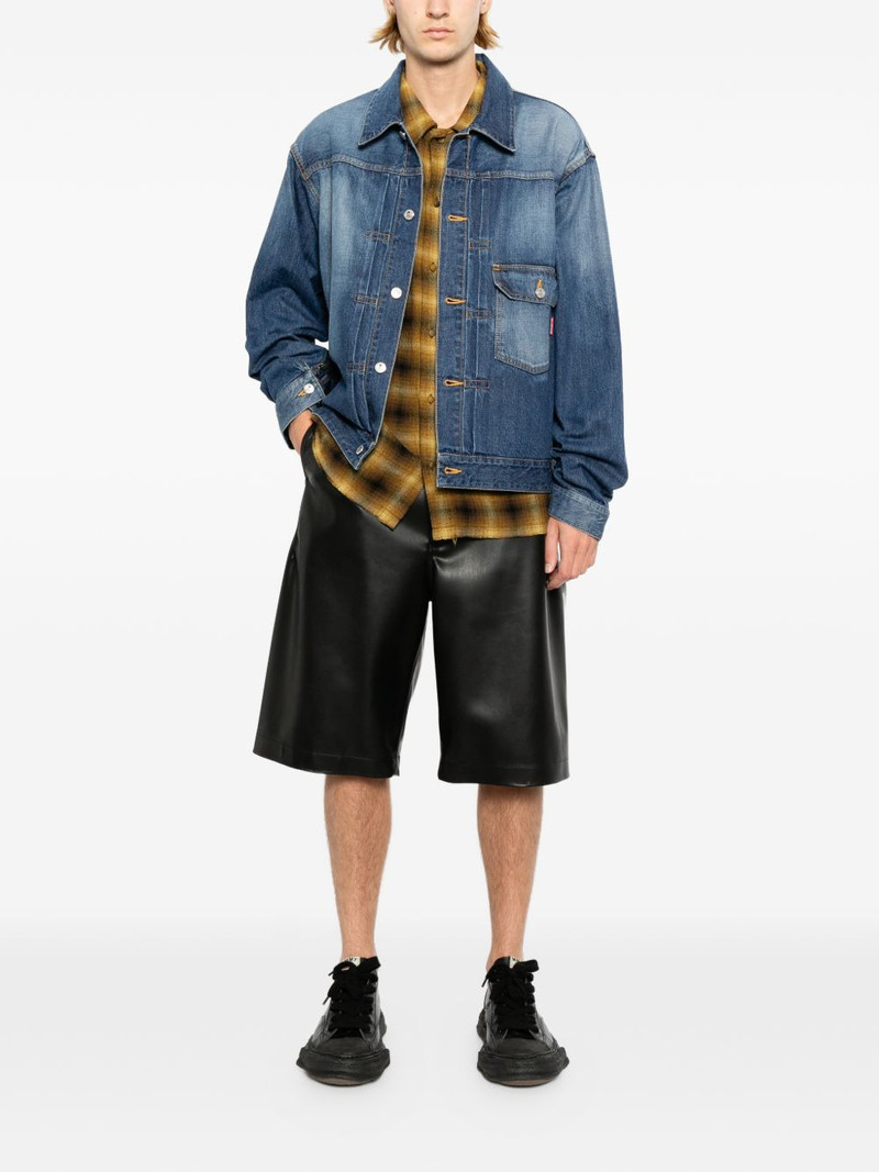 MASTERMIND WORLD patchwork jacquarded denim jacket outlook