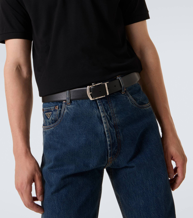 Prada Reversible Saffiano and leather belt outlook