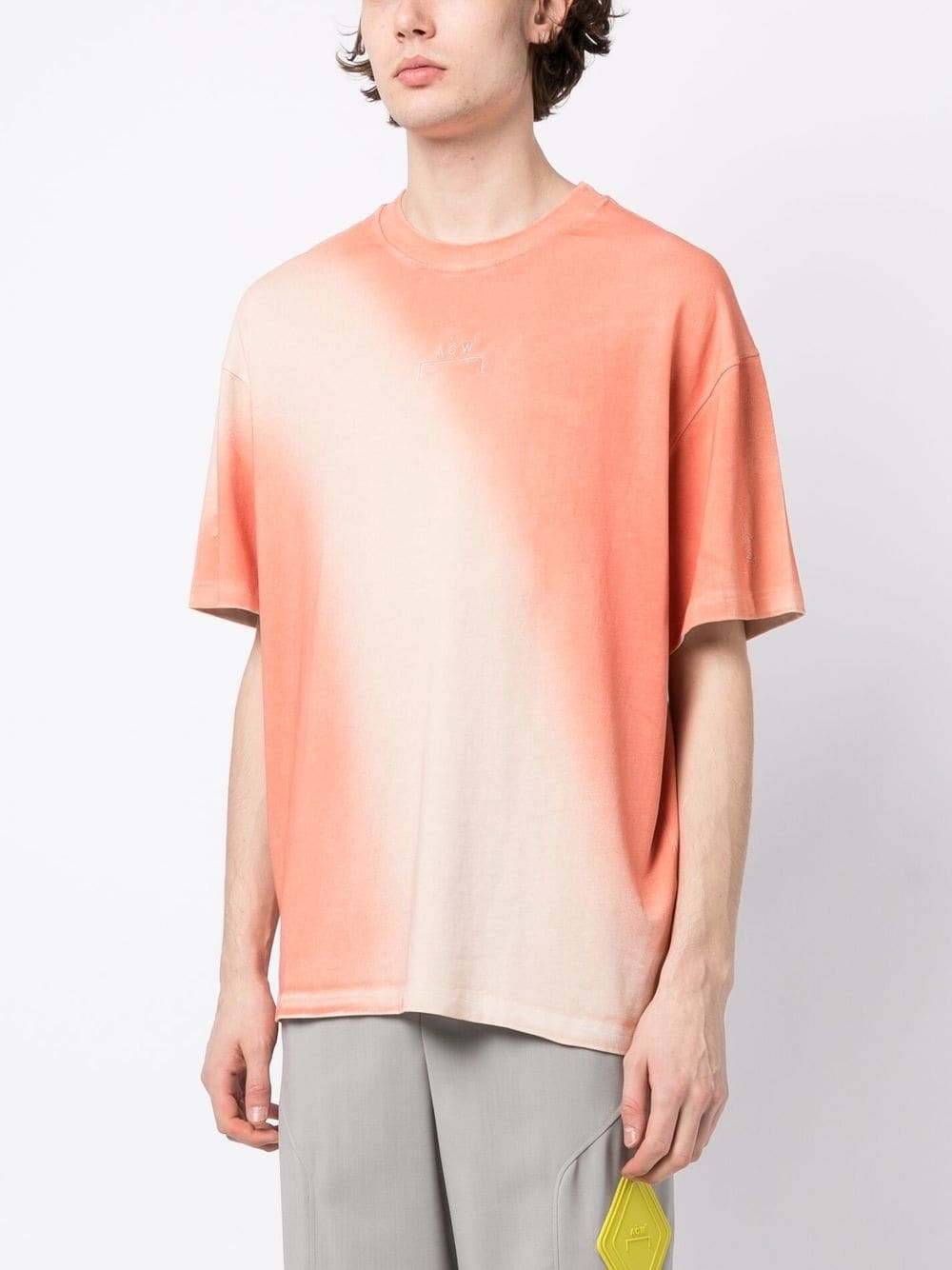 embroidered-logo gradient T-shirt - 3