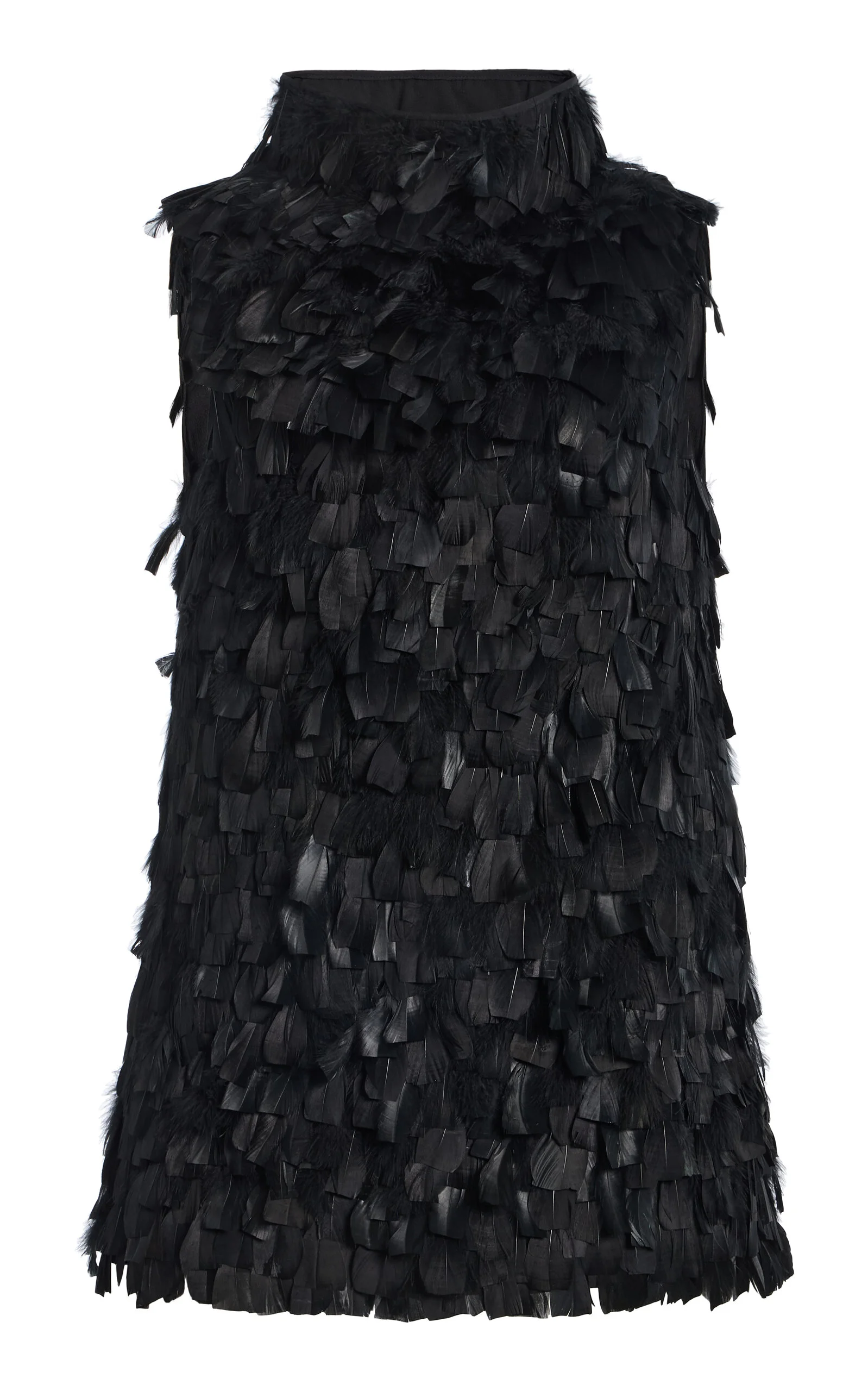Karlene Feather-Embellished Mini Dress black - 1