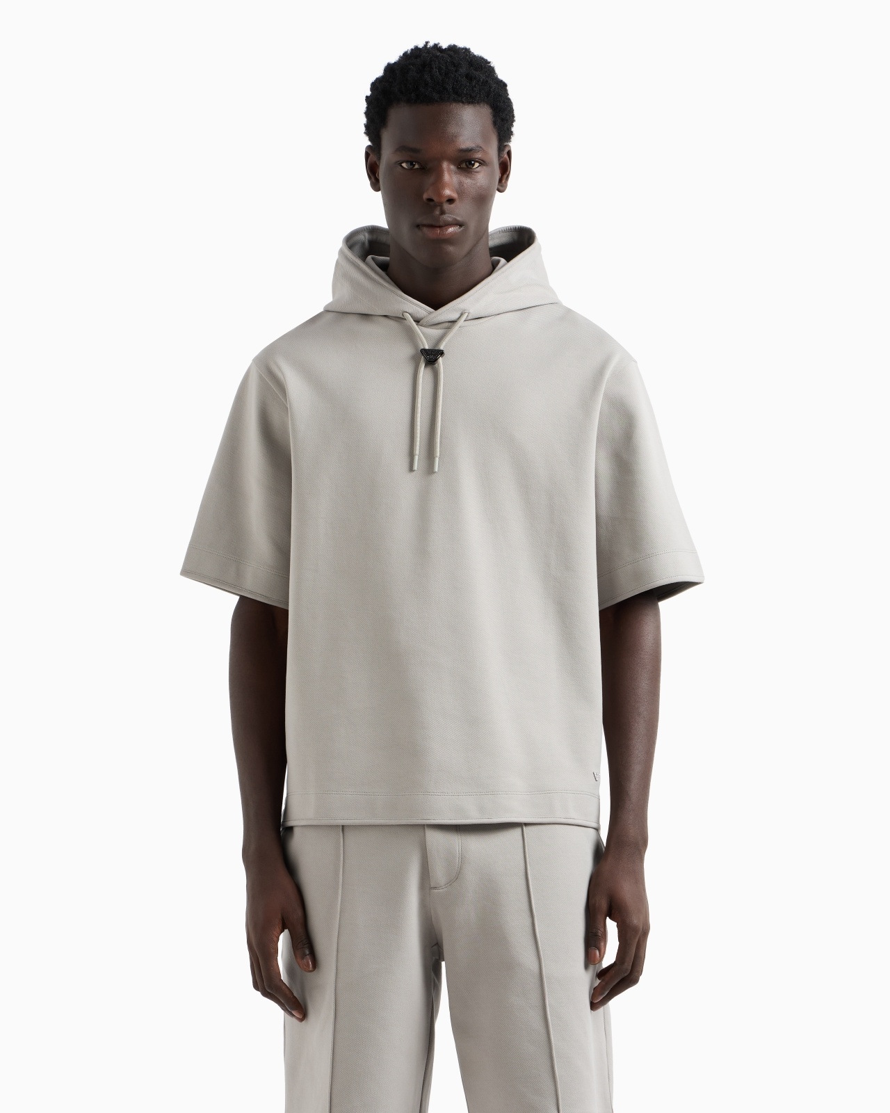 ASV SHORT-SLEEVED, OVERSIZED JERSEY HOODED SWEATSHIRT - 4