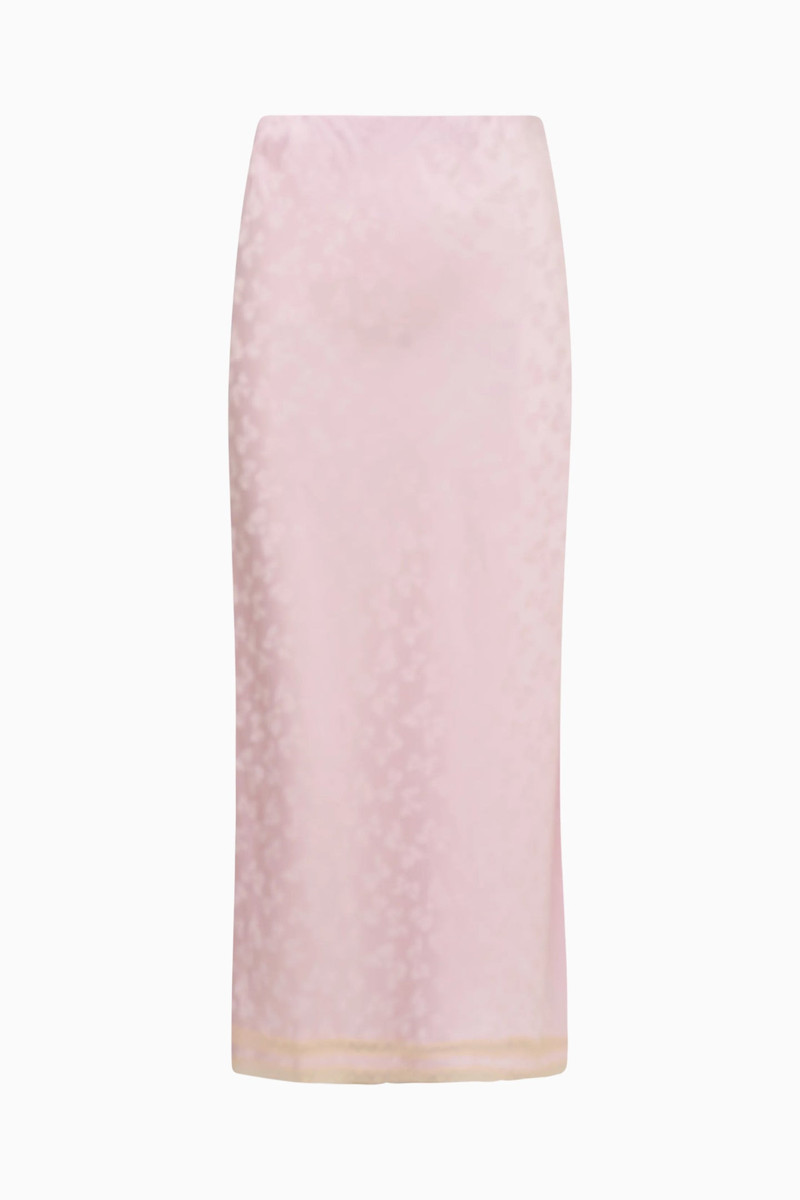 Kalo Silk-Blend Bow Jacquard Maxi Skirt 1