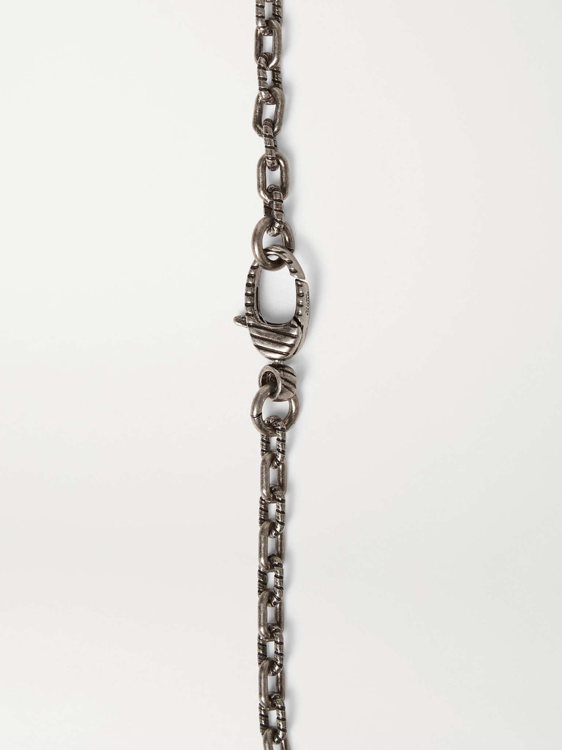 Engraved Burnished Sterling Silver Necklace 3