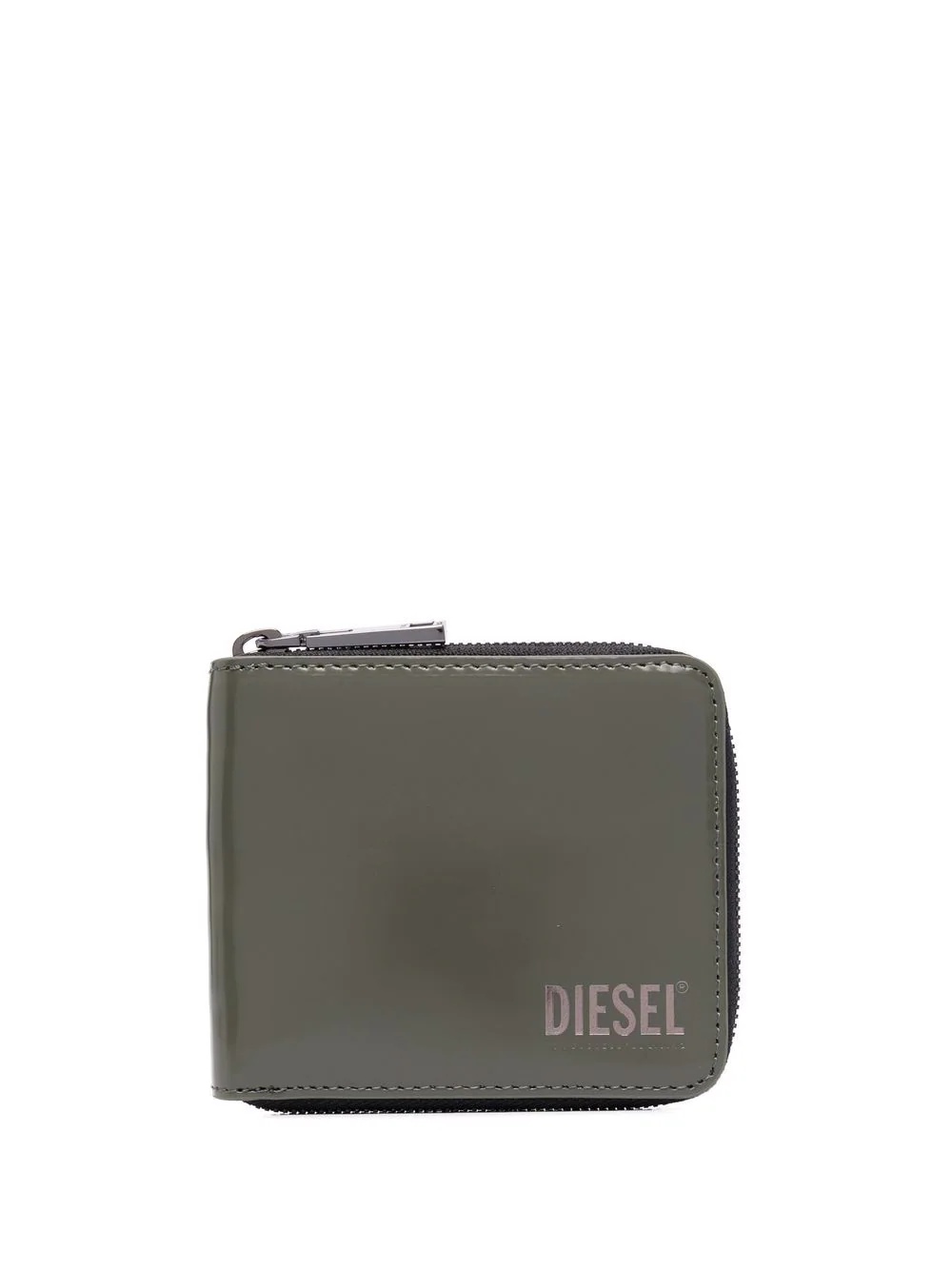 logo-print leather wallet - 1