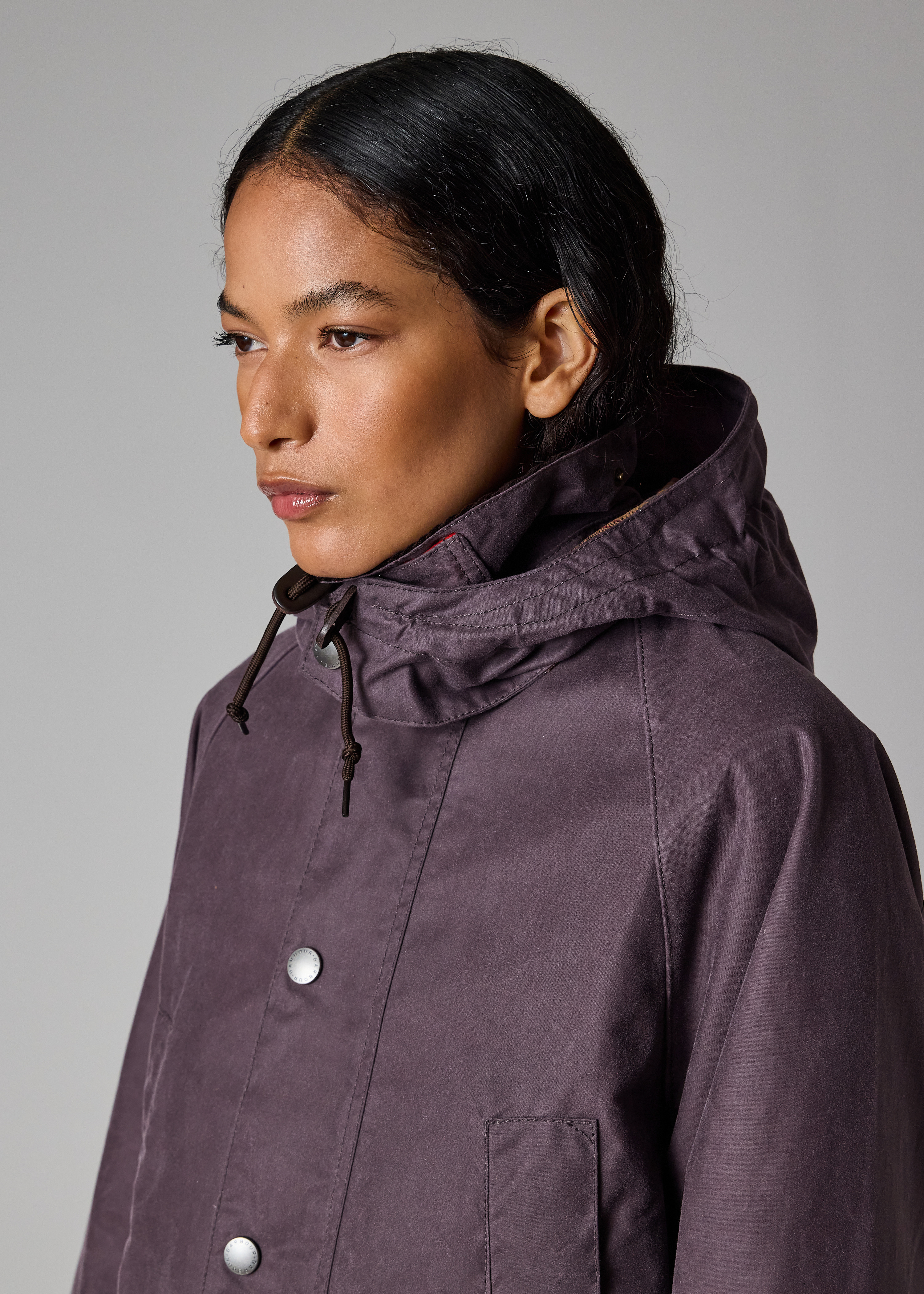 Paul Smith loves Barbour - Grey Lilac Waxed Hood - 13