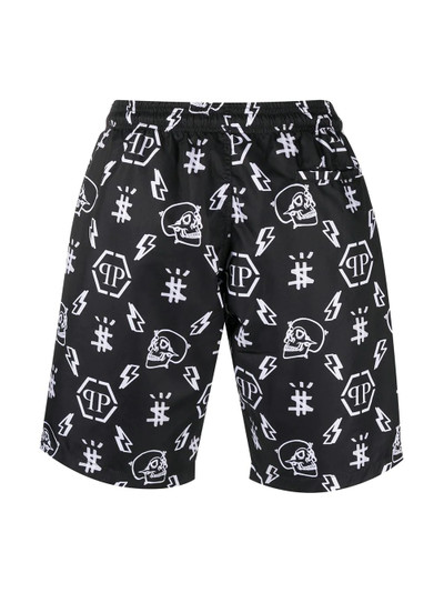 PHILIPP PLEIN monogram-print swimshorts outlook