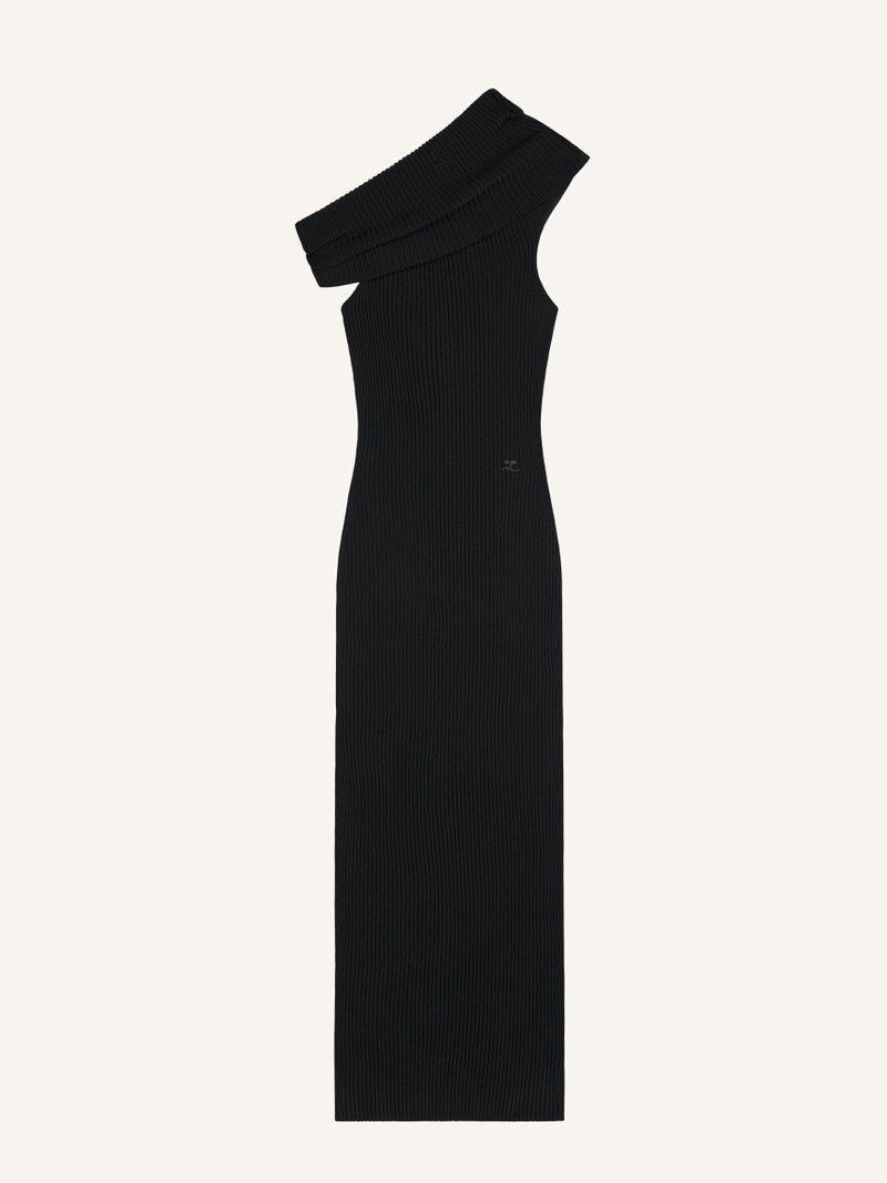 TWIST RIB KNIT LONG DRESS - 1