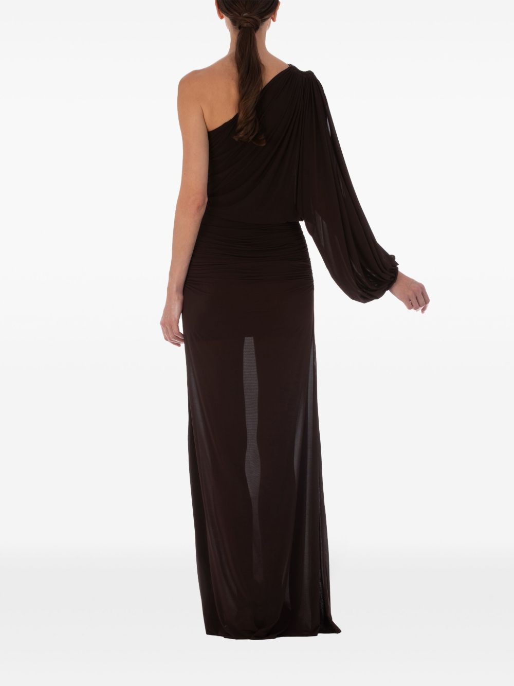 Farah one-shoulder gown - 4