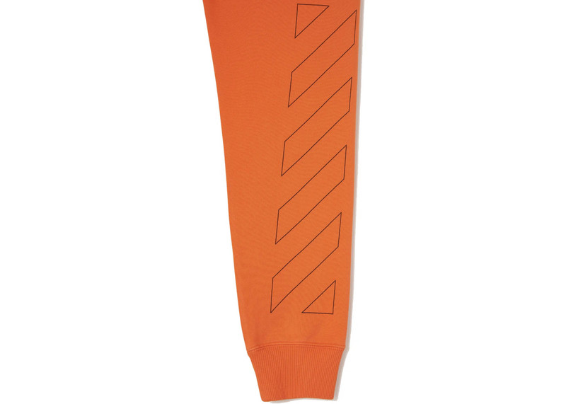 Off-White OFF-WHITE Diagonals Logo Sweatpants Orange/Black outlook