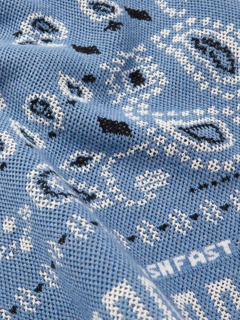 Camp-Collar Bandana-Jacquard Cotton-Piqué Shirt 3