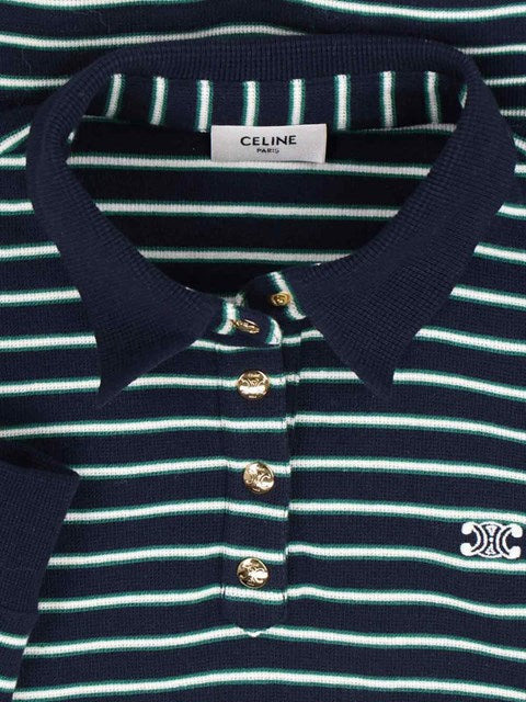 Celine Women Polo Shirt "Triomphe" - 4