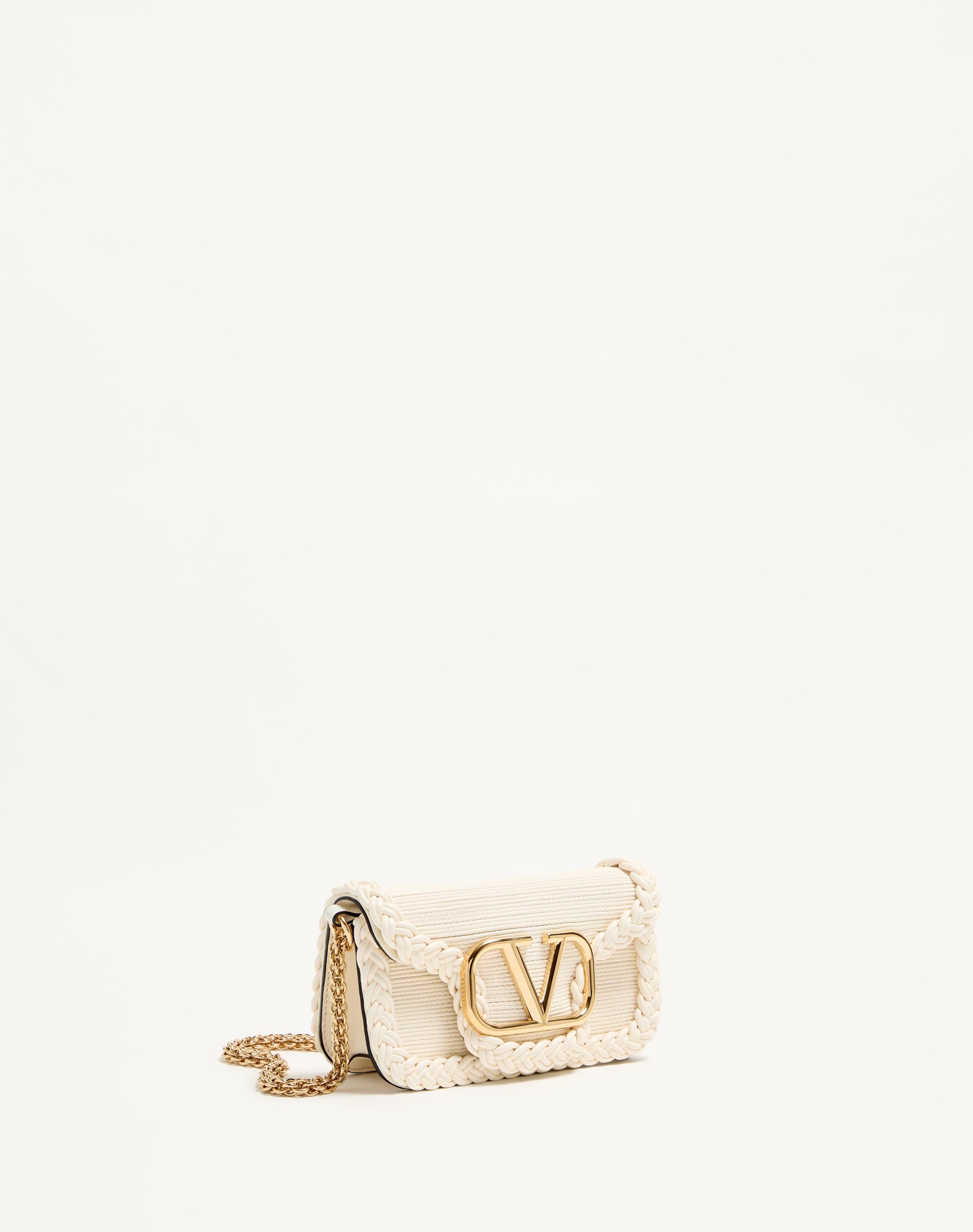 VALENTINO GARAVANI LOCÒ SMALL SHOULDER BAG WITH WOVEN TRIM - 2