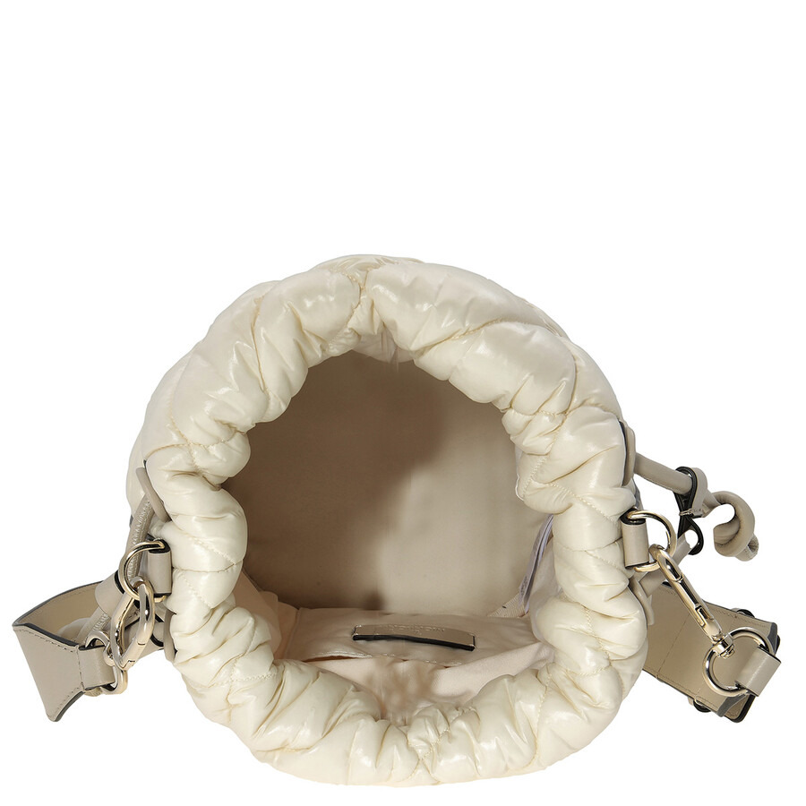 Moncler White Quilted Nylon Laque Bucket Bag - 5