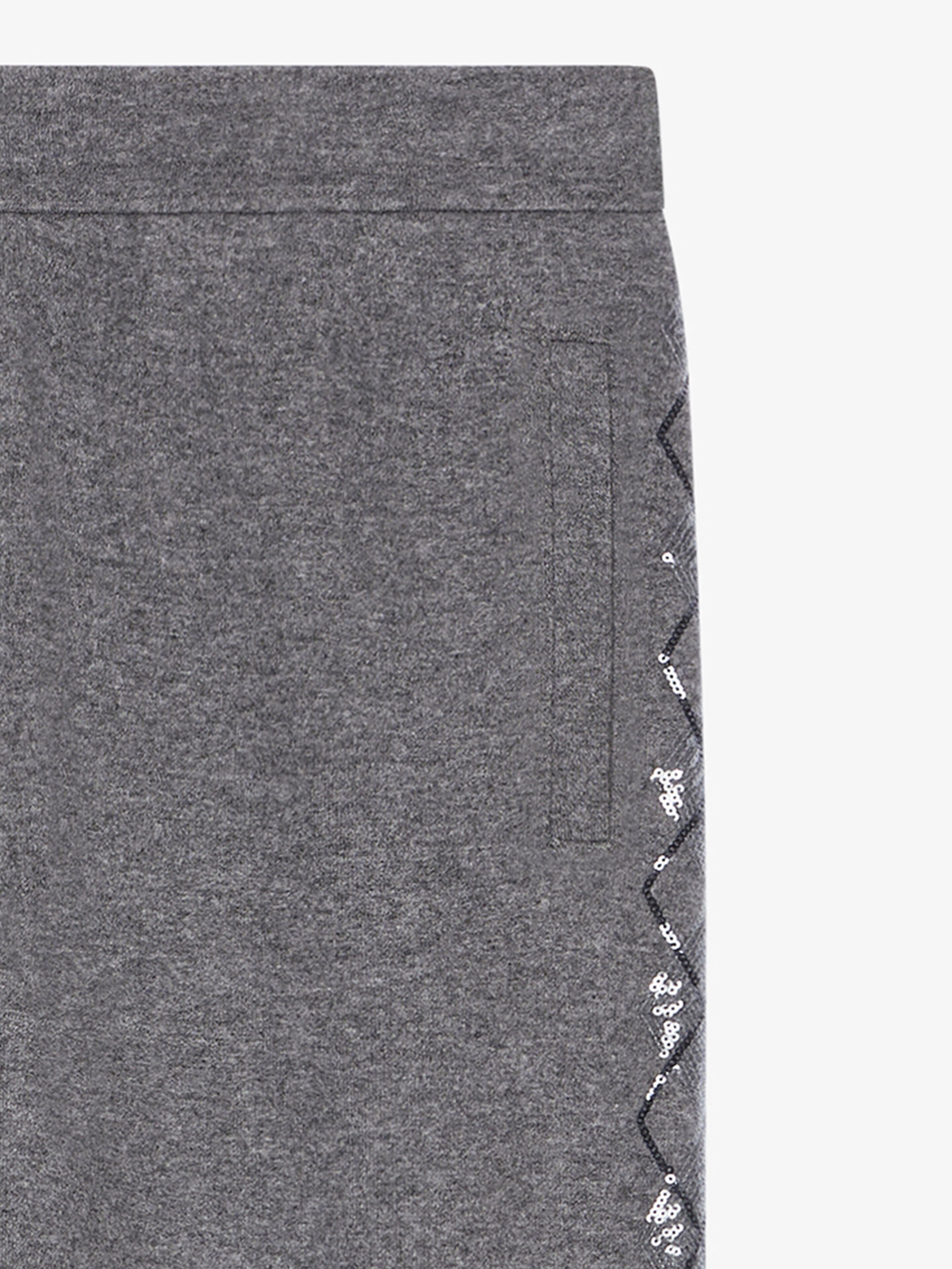 JOGGER PANTS IN FLEECE WITH SEQUINS ARGYLE - 2