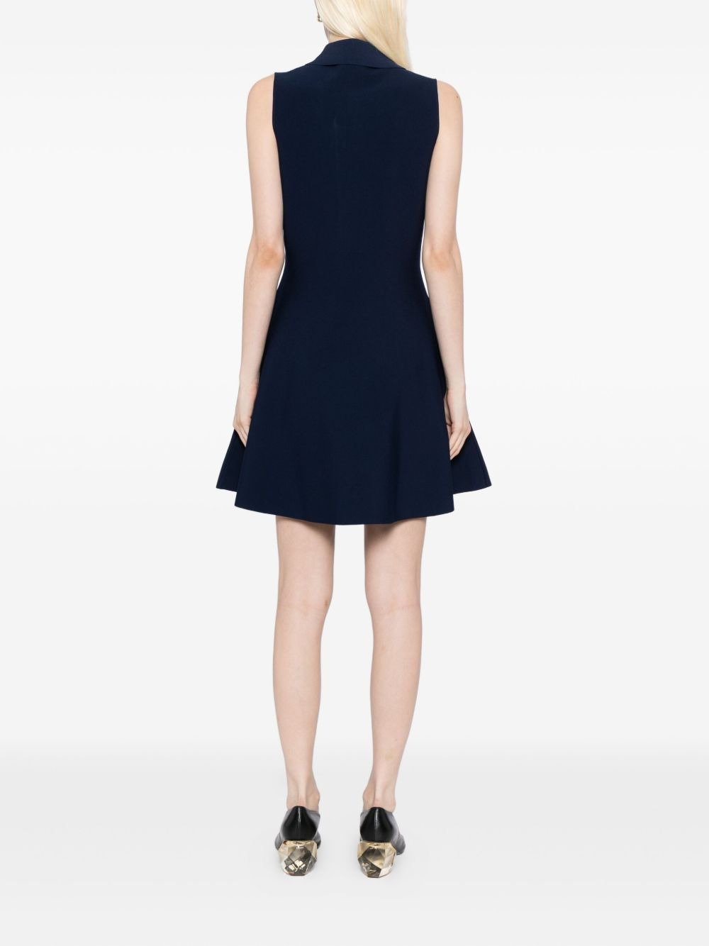 polo-collar a-line dress - 4