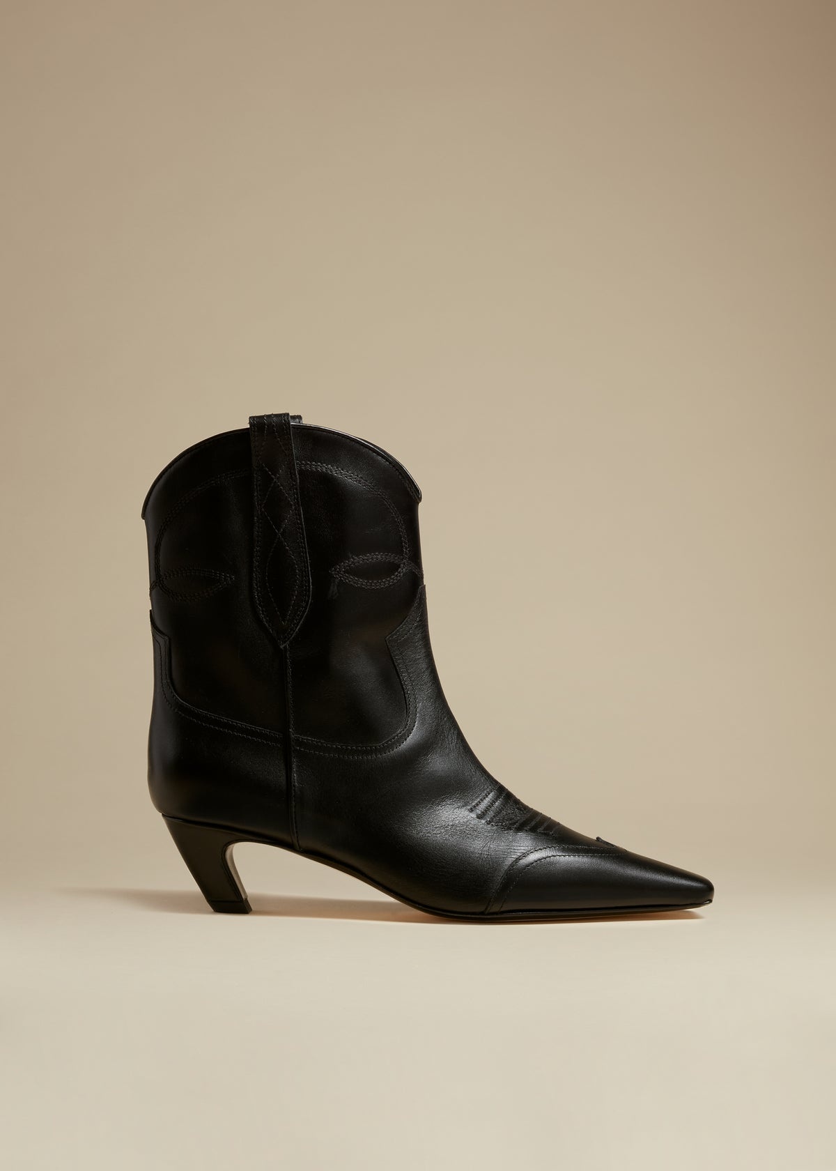 The Dallas Ankle Boot in Black Leather - 1