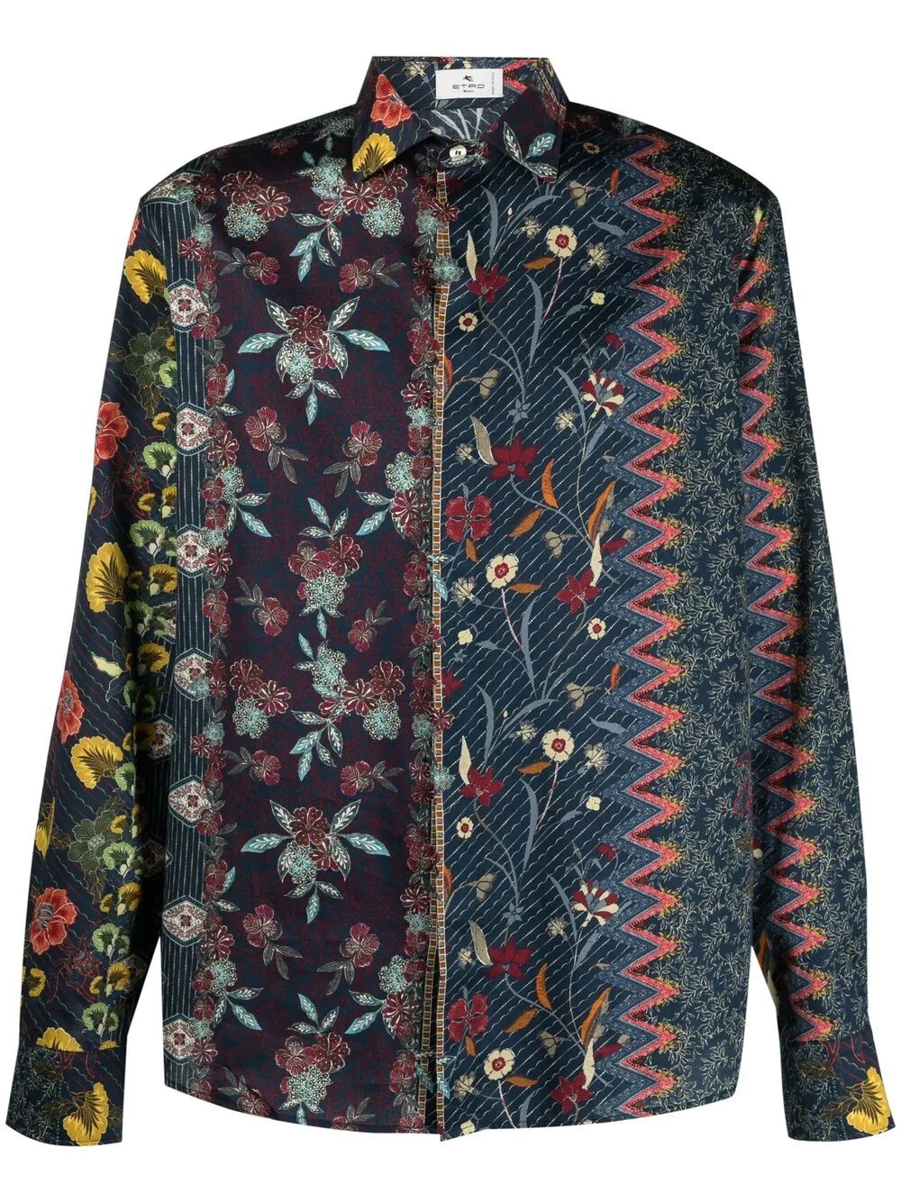 floral embroidered shirt - 1