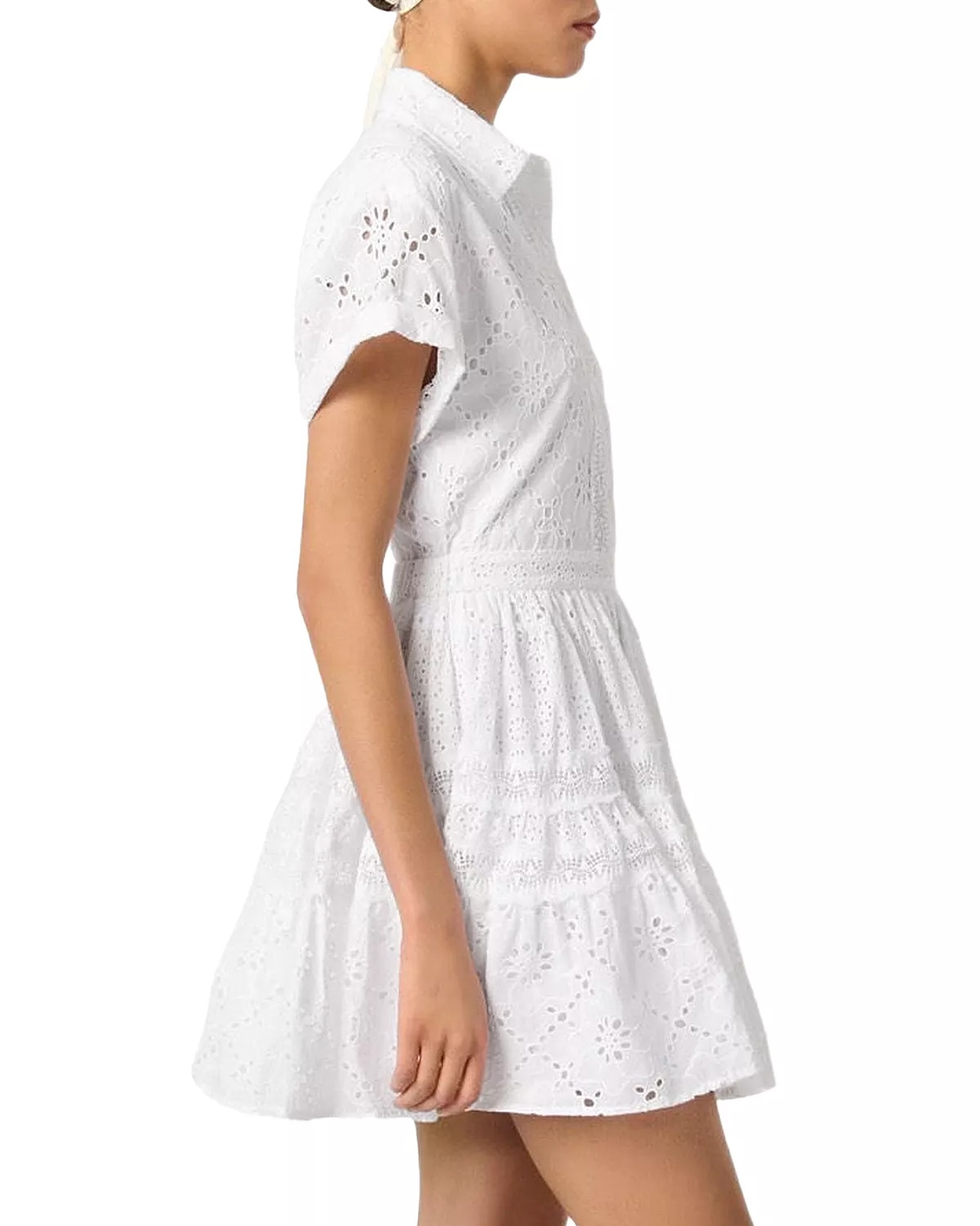 Embroidered Babydoll Dress - 4