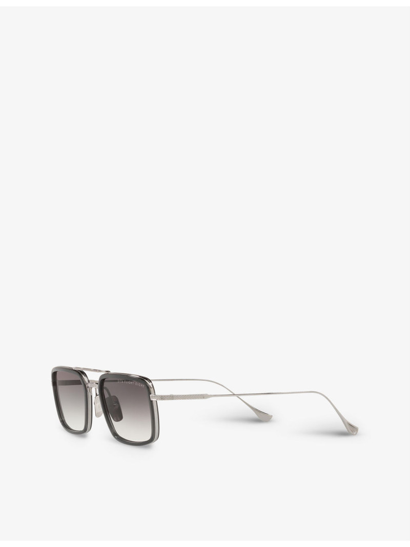 DTS134-53-01-Z Flight.008 rectangular acetate and titanium aviator sunglasses 3