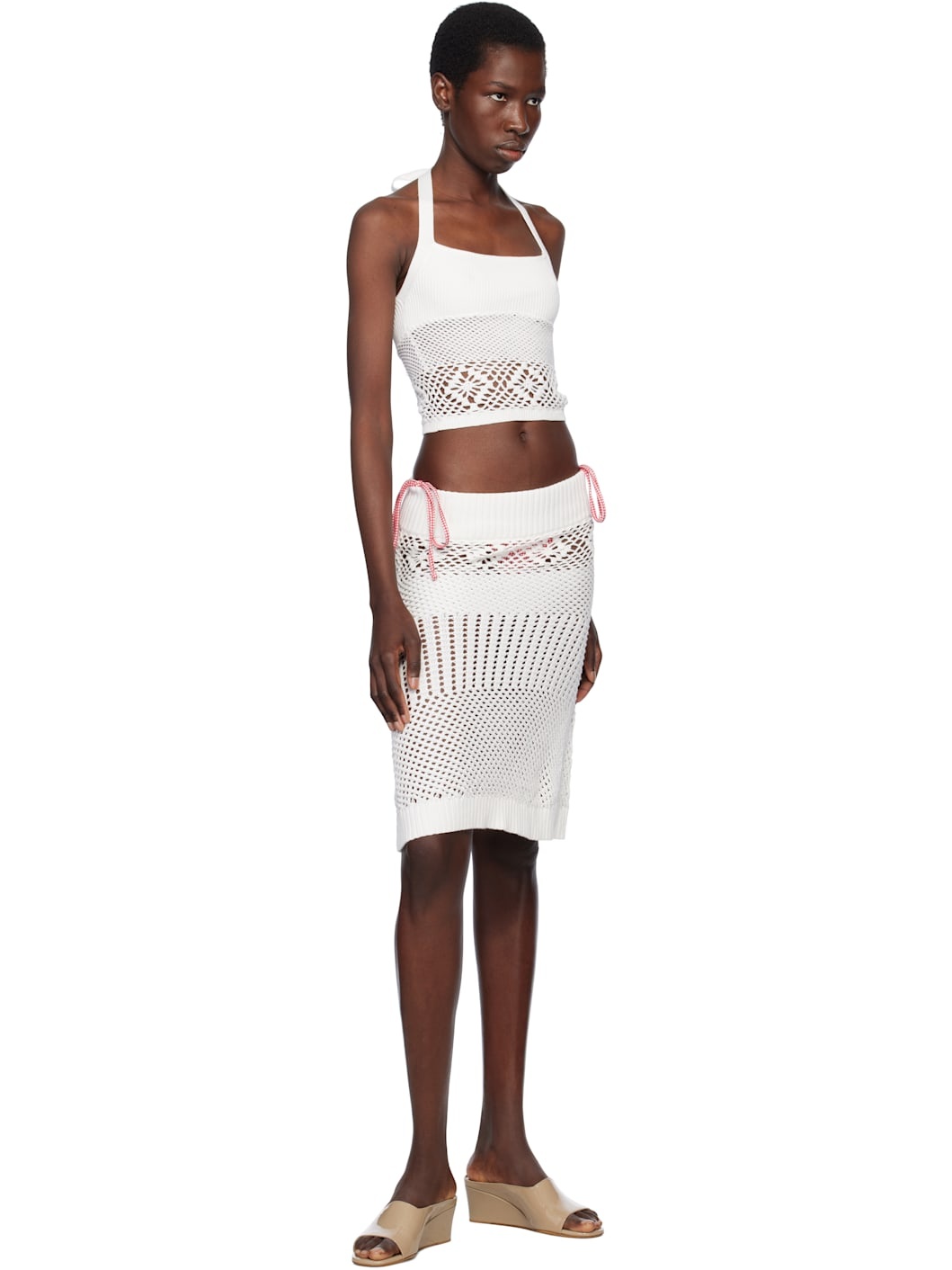 White Orchard Crochet Halter Top - 4