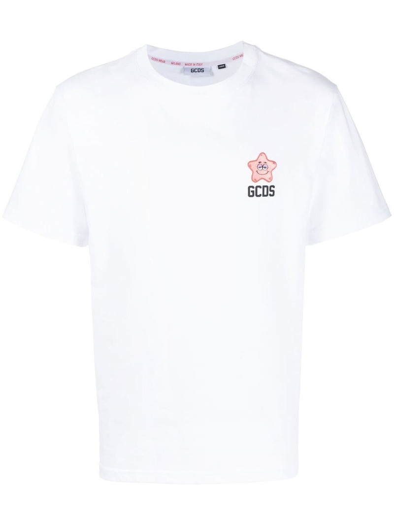 star-patch logo-print T-shirt 1