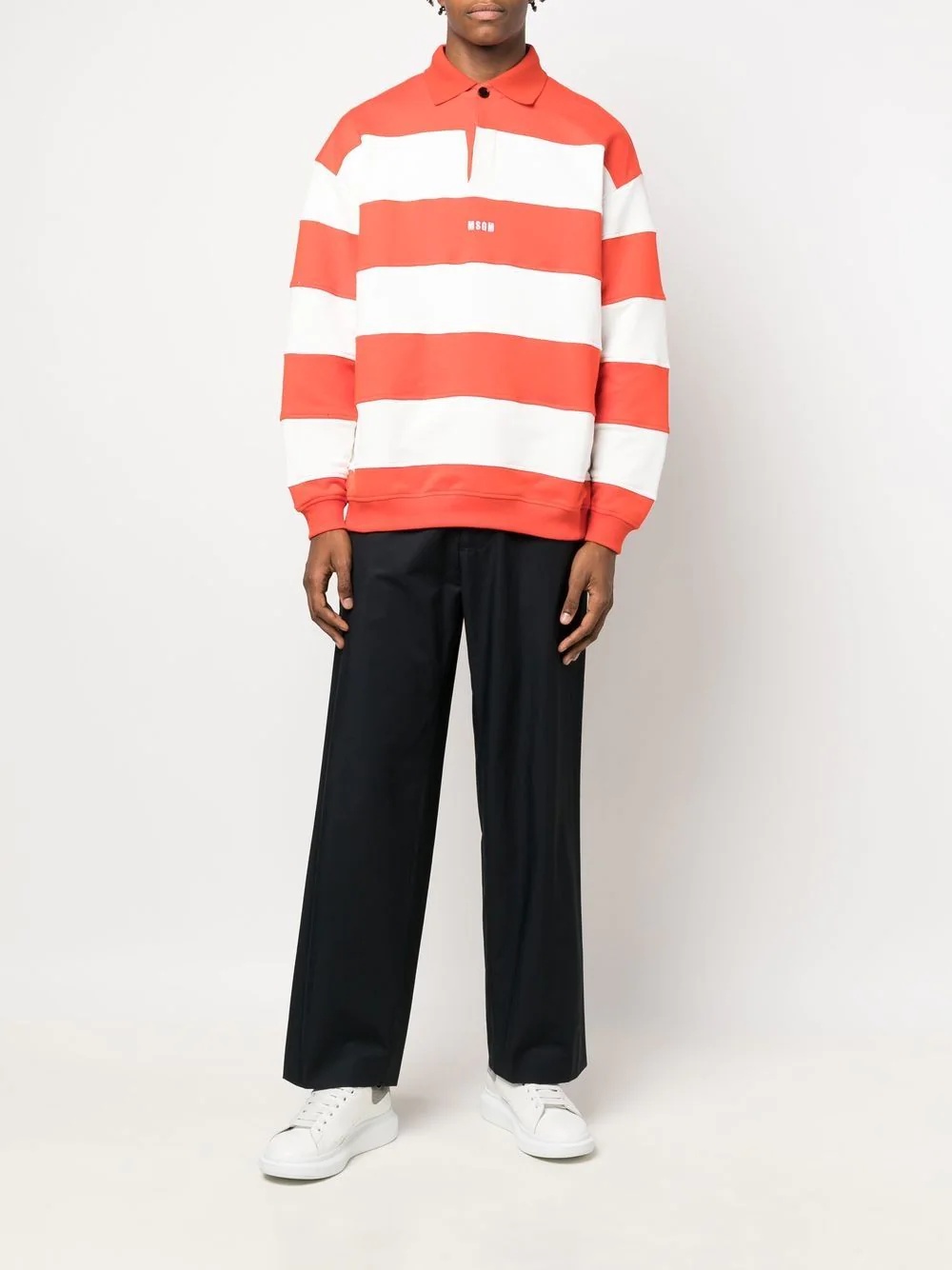 horizontal stripe-print polo shirt - 2