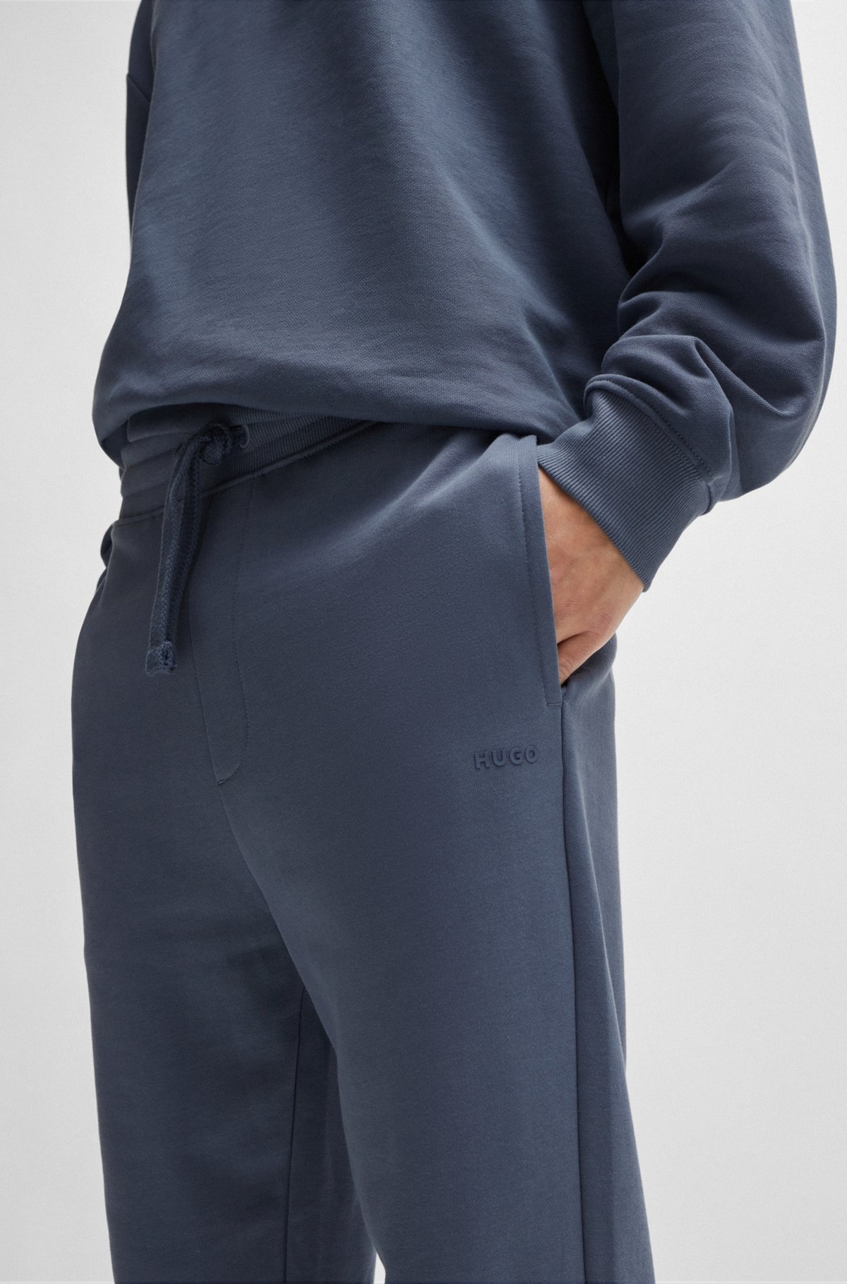COTTON-TERRY TRACKSUIT BOTTOMS WITH LOGO PRINT - 3