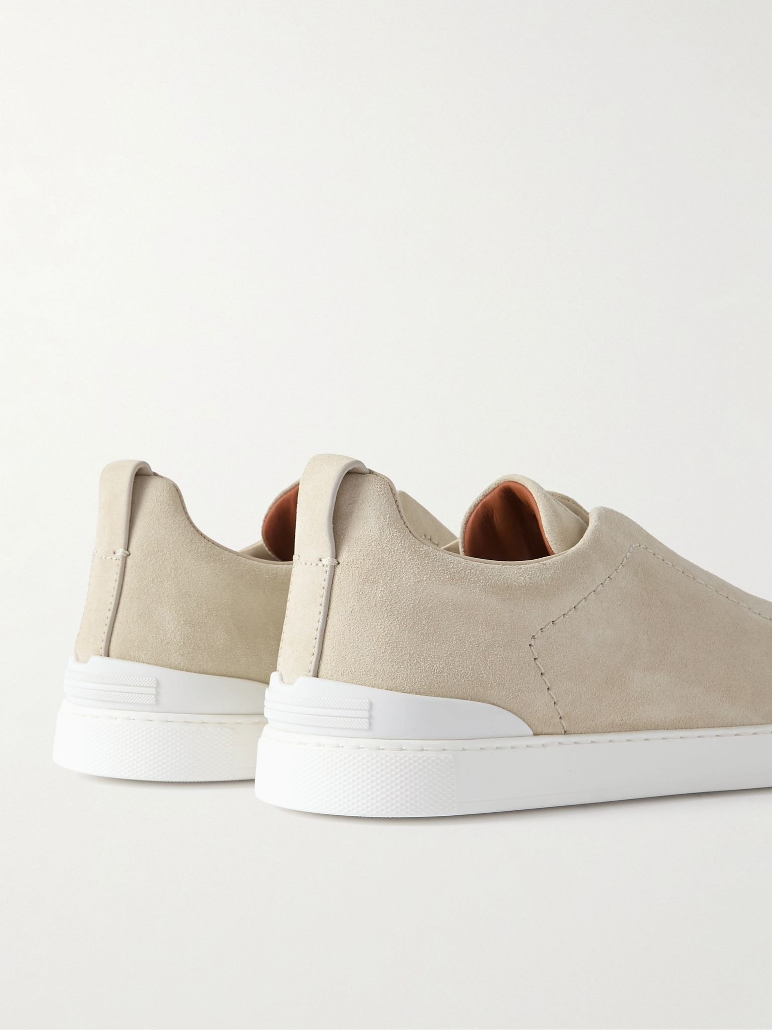Triple Stitch™ Suede Slip-On Sneakers Cream - 5
