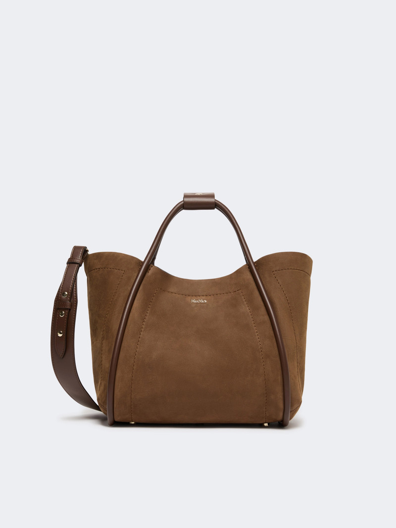 MARINESSUE Small Nubuck leather Marine bag - DARK BROWN 1