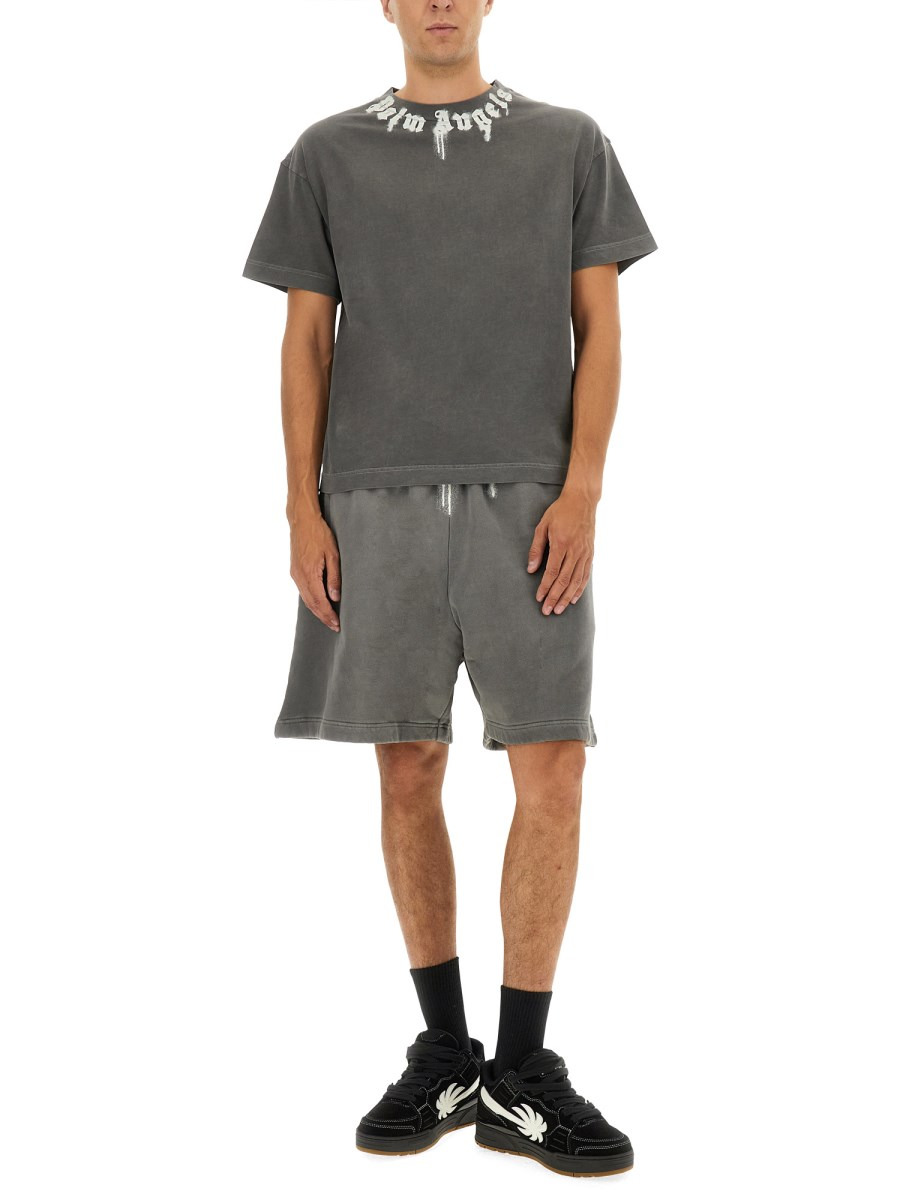 COTTON T-SHIRT WITH LOGO PRINT - 2